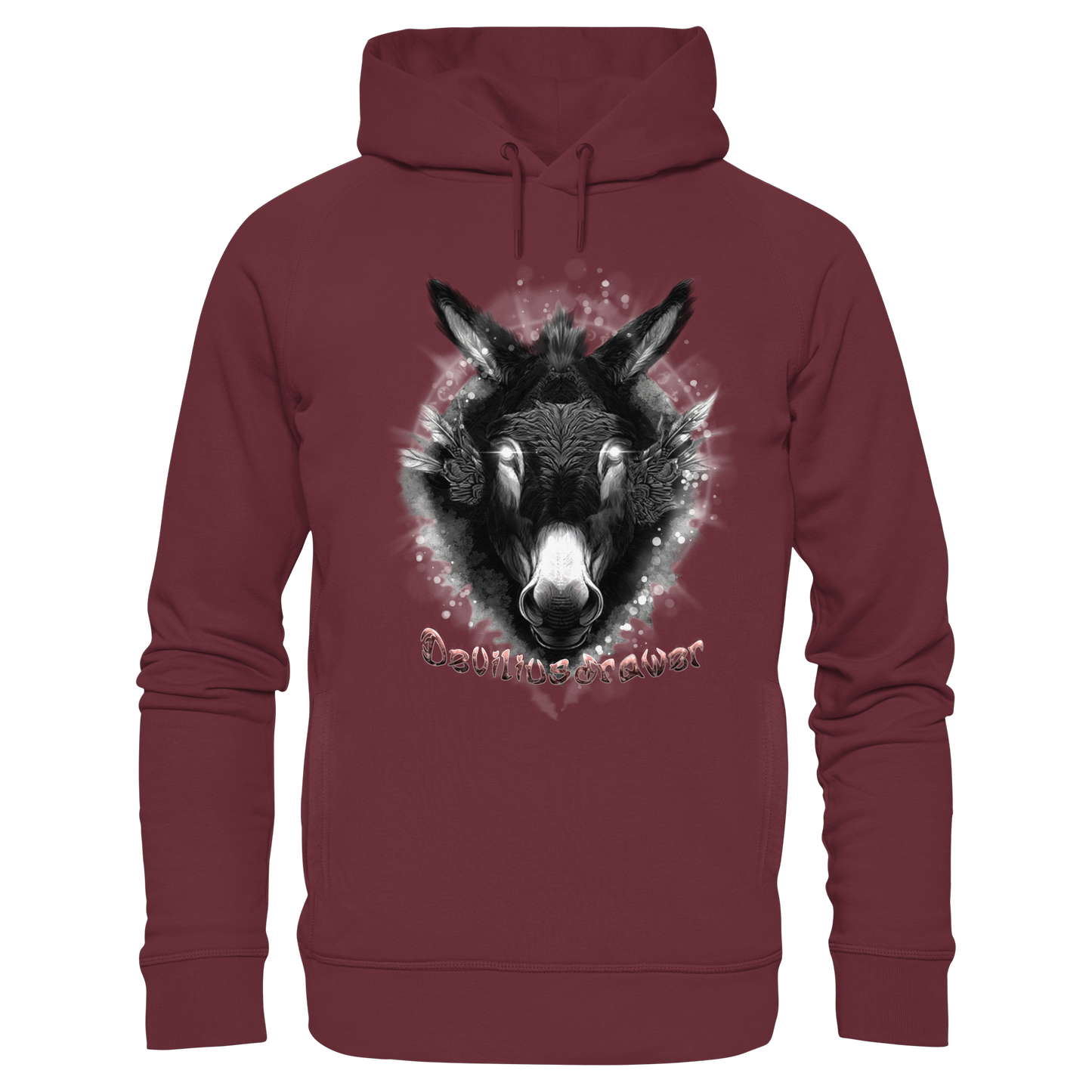 Deviliusdrawer Glowing Donkey - Organic Fashion Hoodie