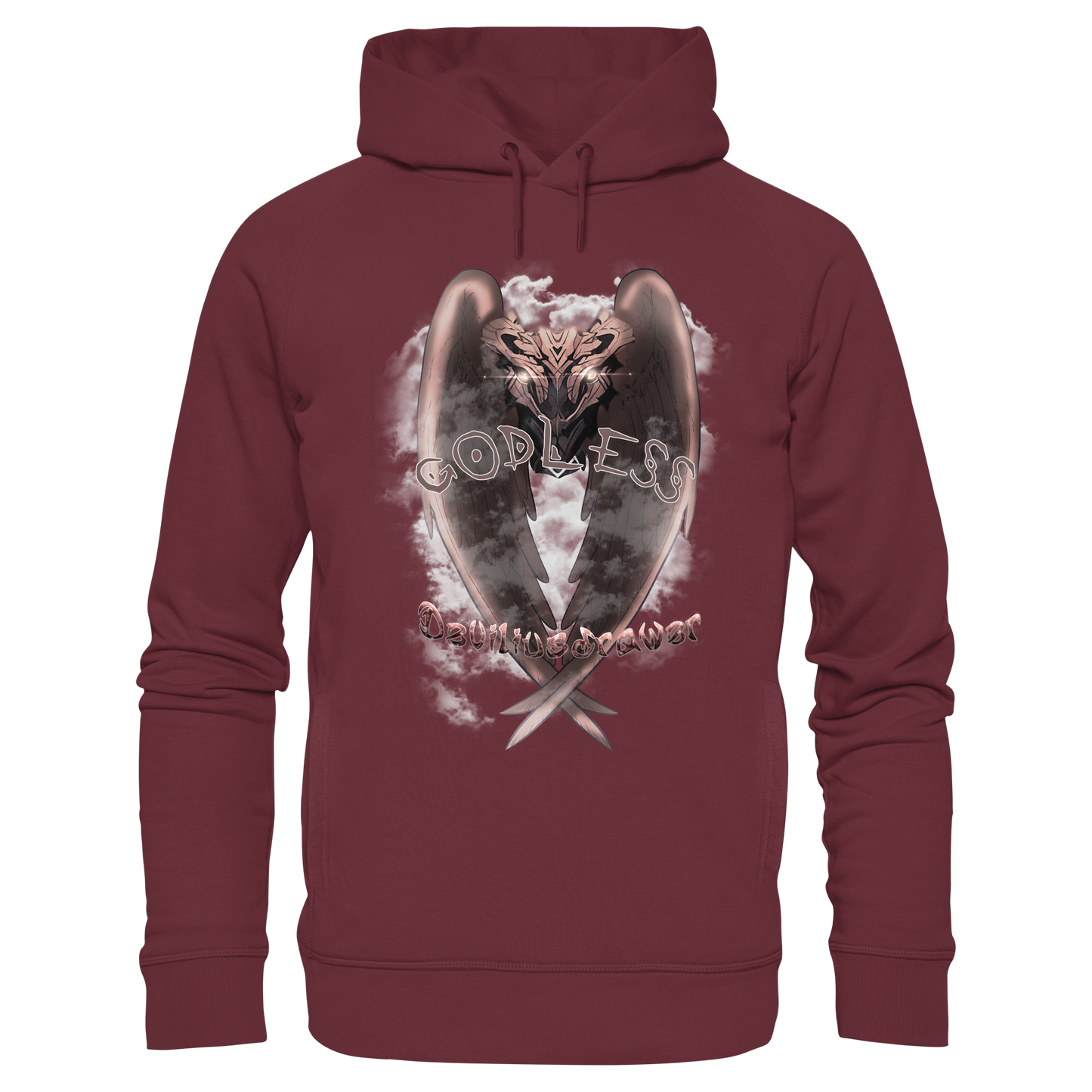Deviliusdrawer Godless Owl - Organic Fashion Hoodie
