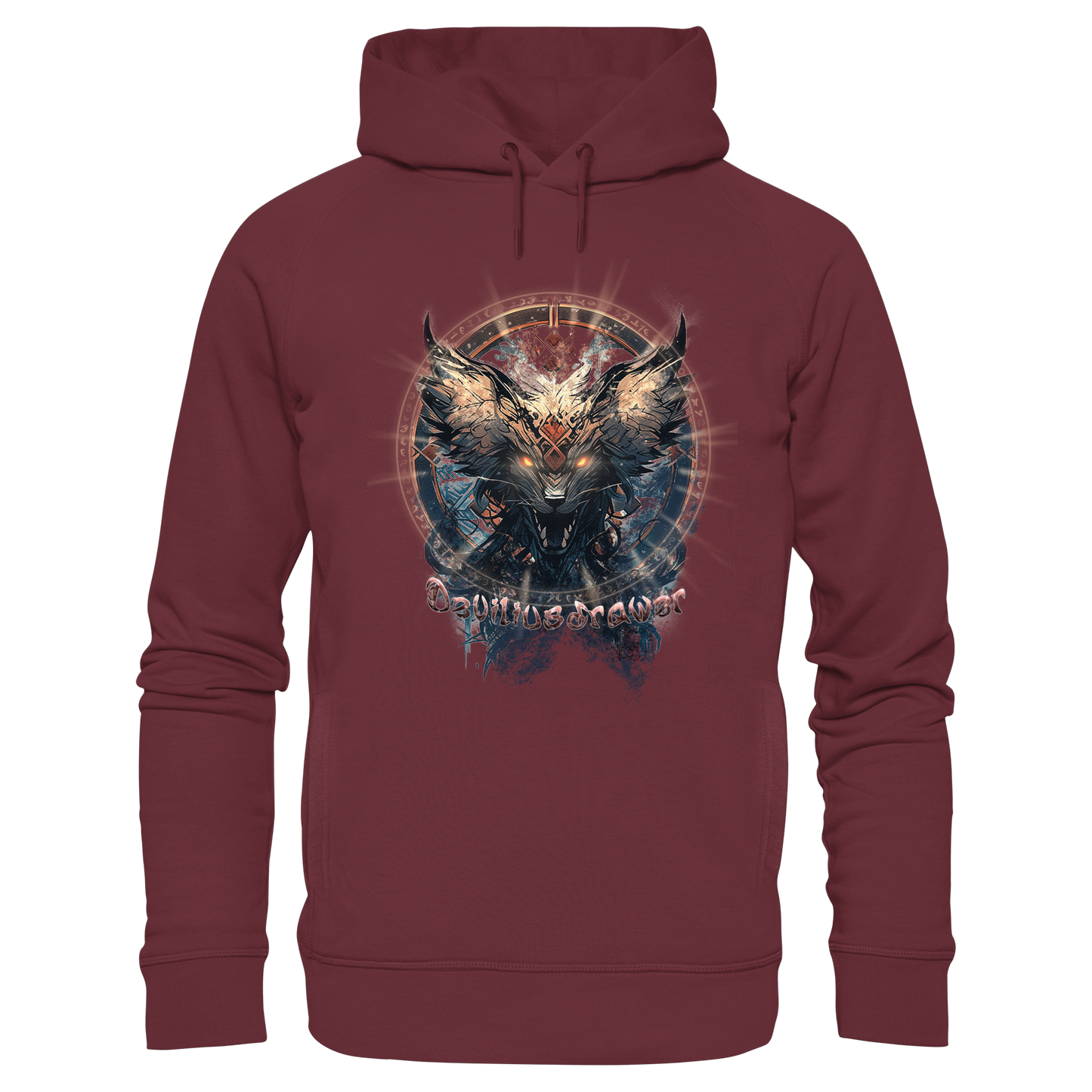 Deviliusdrawer Dark Magic Wolf - Organic Fashion Hoodie