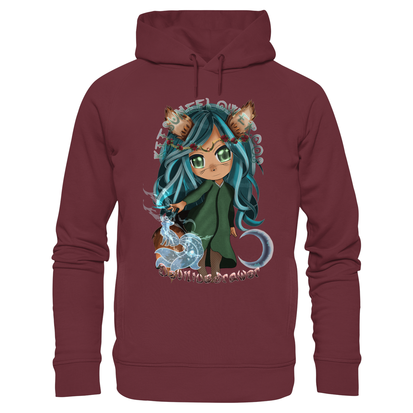 Deviliusdrawer Kitsuneflower - Organic Fashion Hoodie