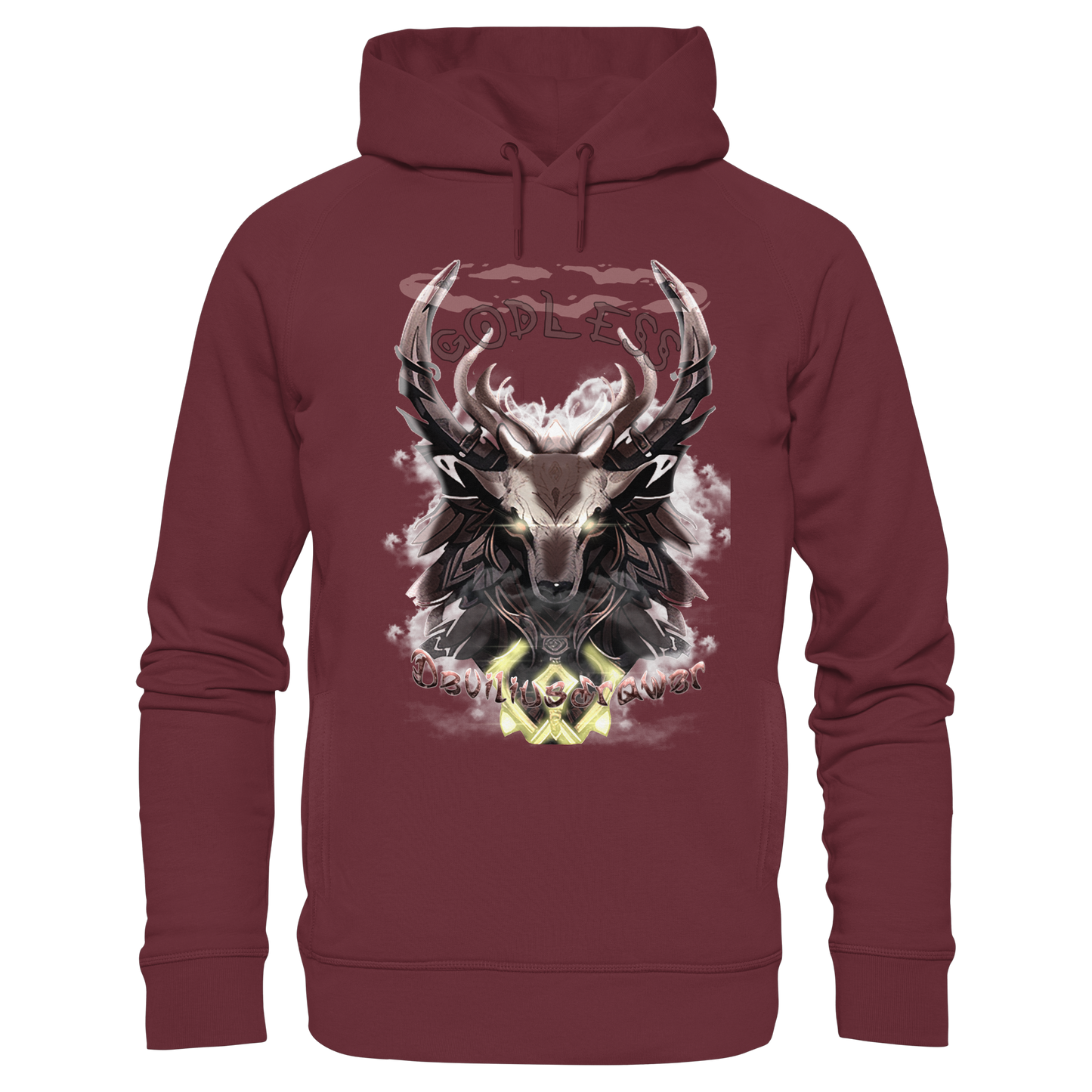 Deviliusdrawer Godless Deer - Organic Fashion Hoodie