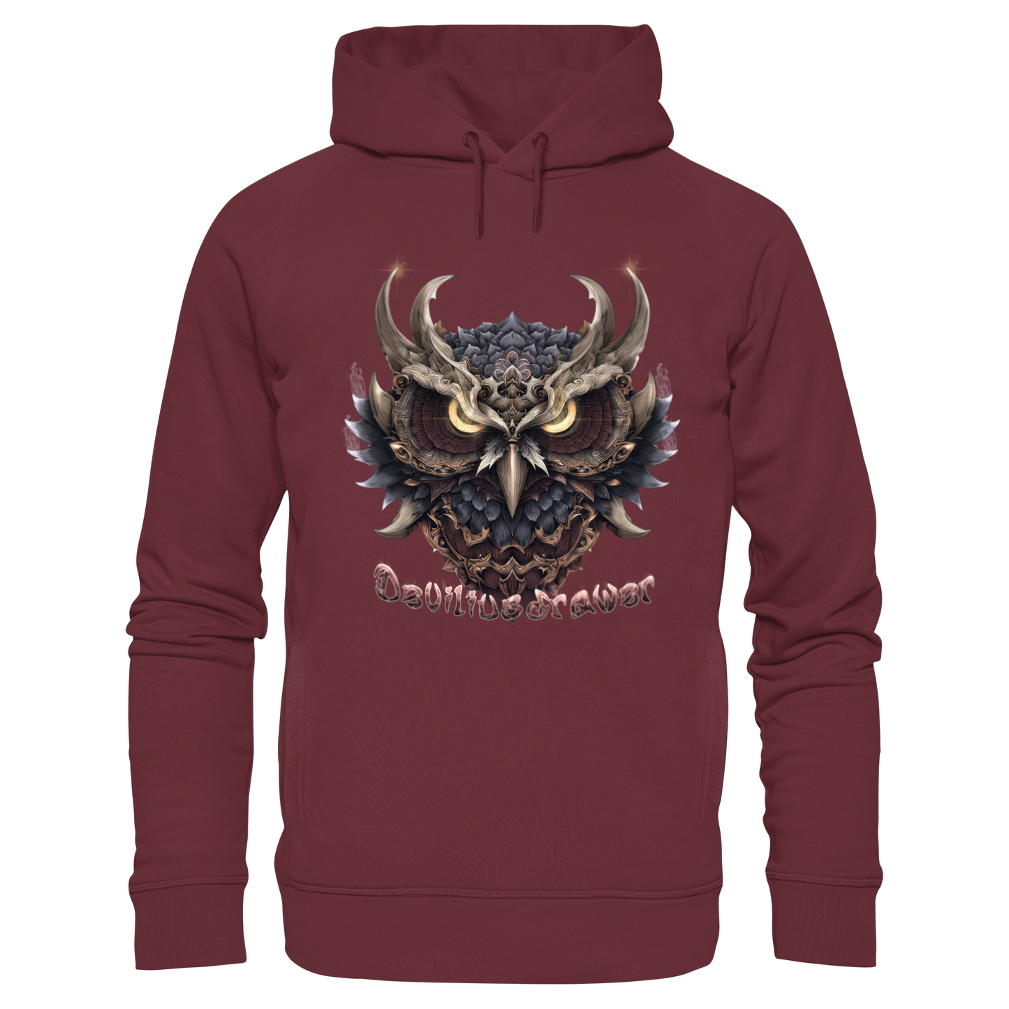 Deviliusdrawer Golden Owl - Organic Fashion Hoodie