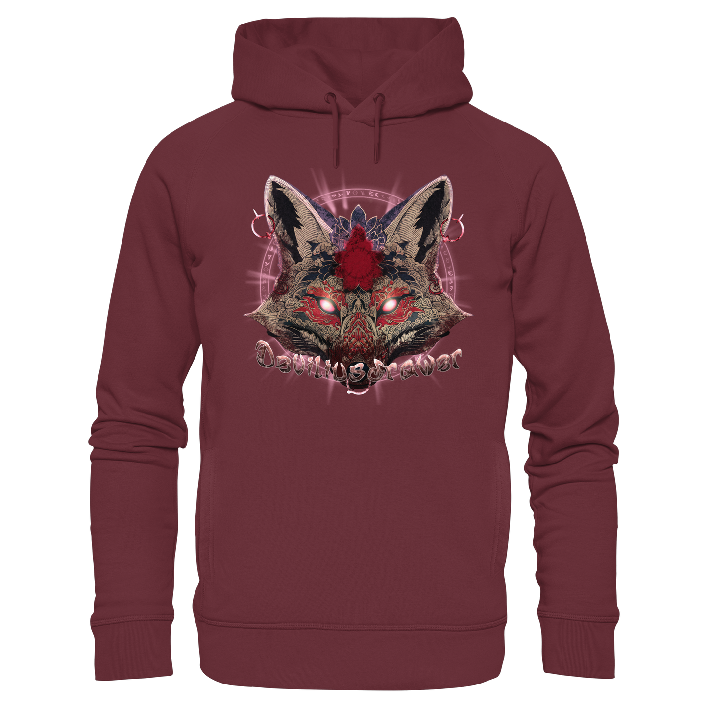 Deviliusdrawer Demon Kitsune - Organic Fashion Hoodie