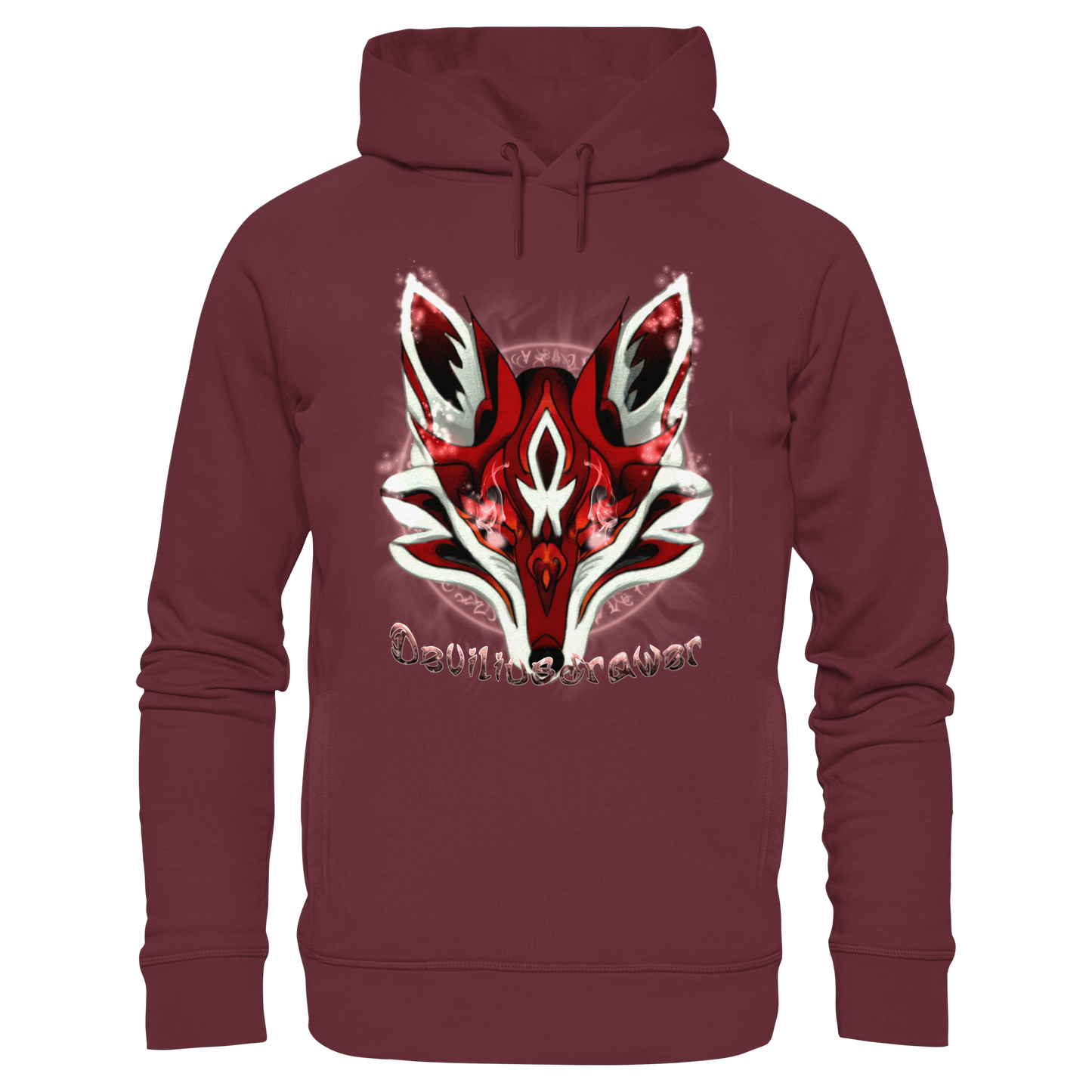 Deviliusdrawer Red Eyed Fox - Organic Fashion Hoodie