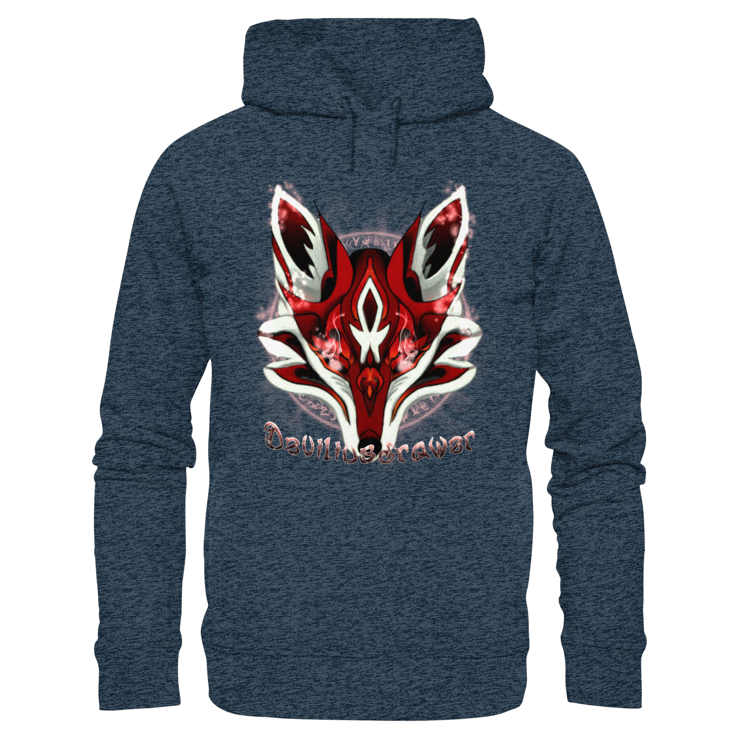 Deviliusdrawer Red Eyed Fox - Organic Fashion Hoodie