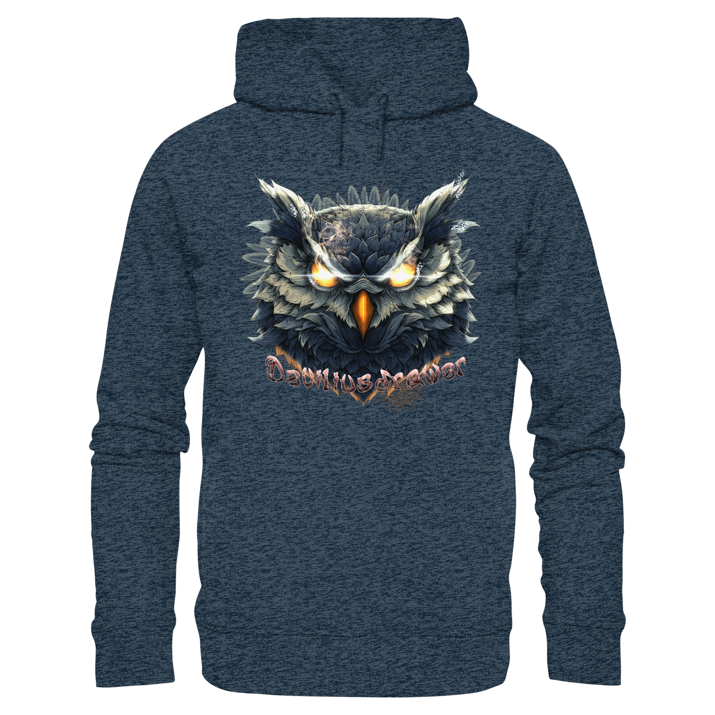 Deviliusdrawer Dark Fire Owl - Organic Fashion Hoodie