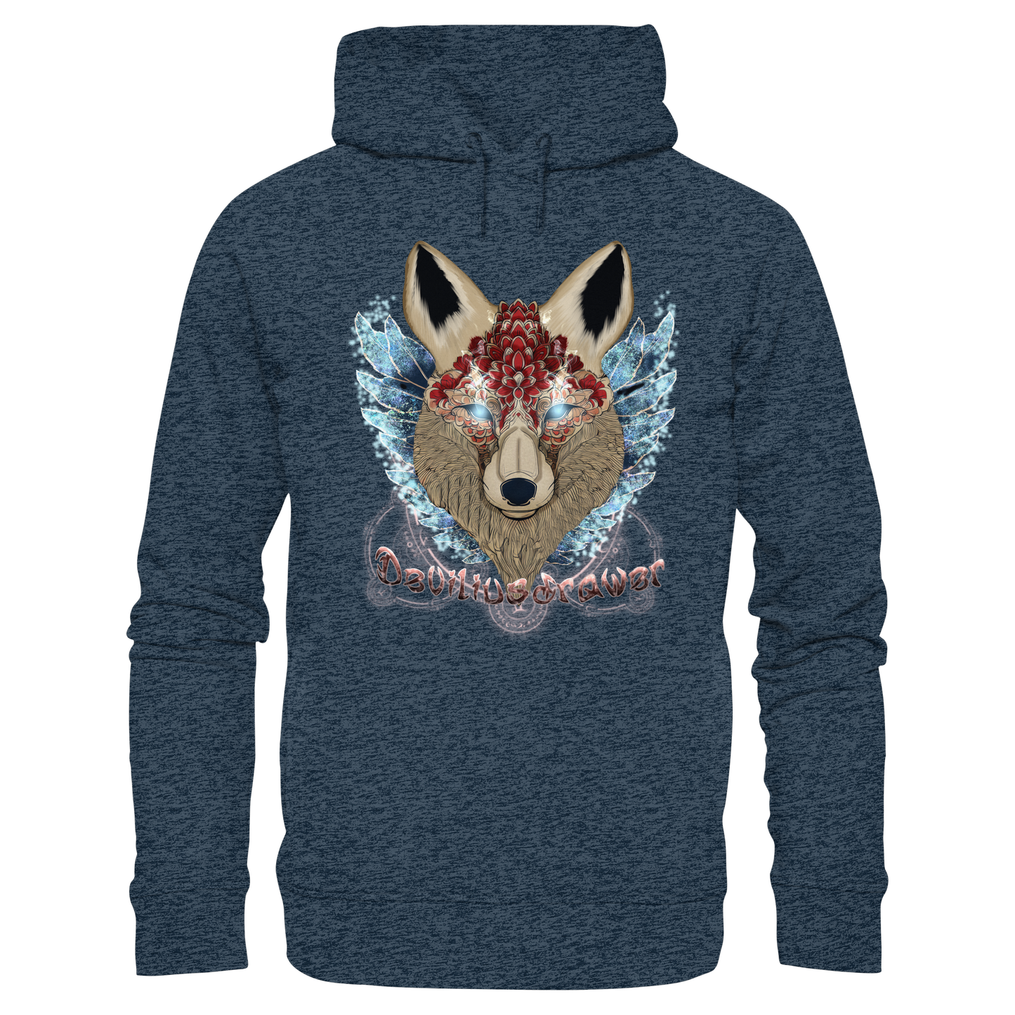 Deviliusdrawer Diamond Kitsune - Organic Fashion Hoodie