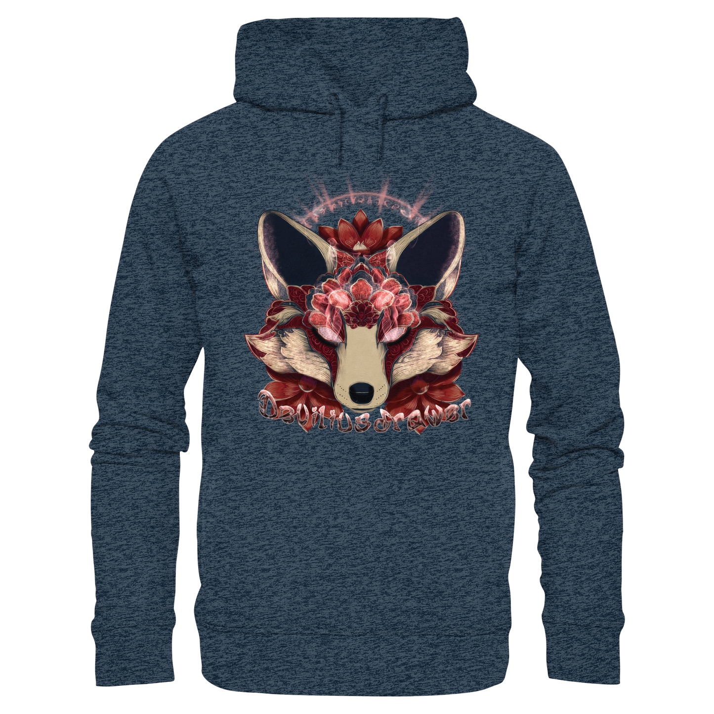 Deviliusdrawer Fire Kitsune - Organic Fashion Hoodie