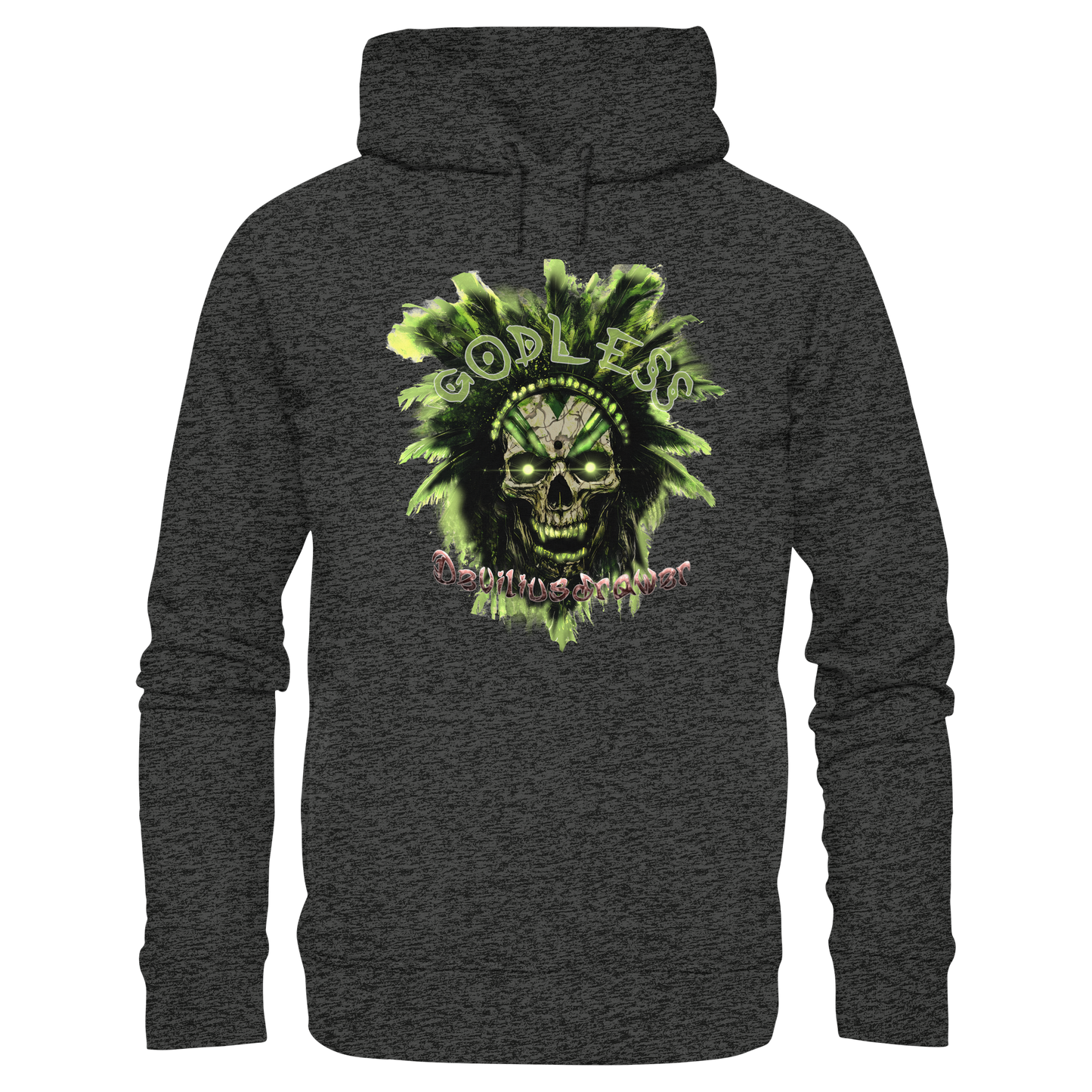 Deviliusdrawer Godless Skull - Organic Fashion Hoodie