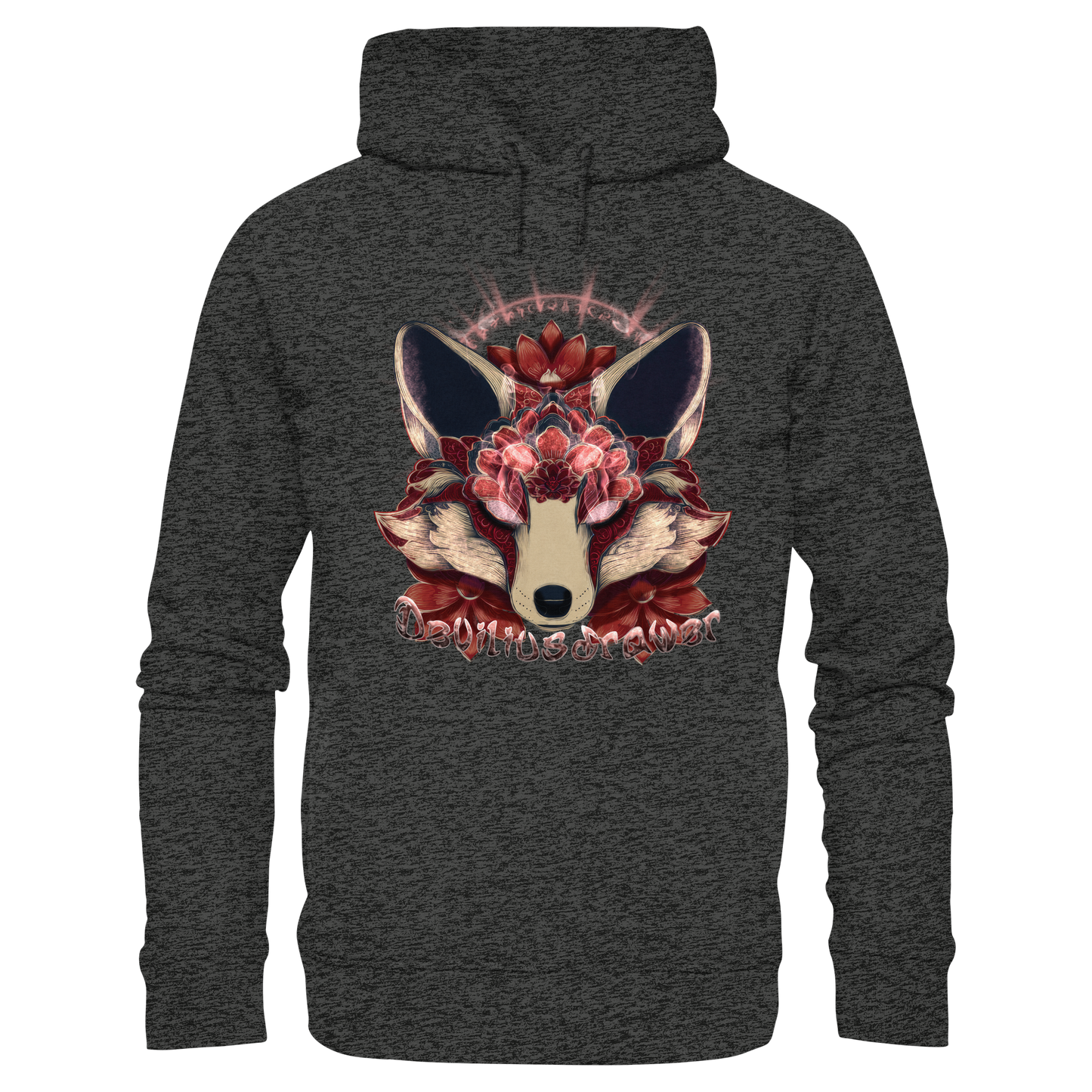 Deviliusdrawer Fire Kitsune - Organic Fashion Hoodie
