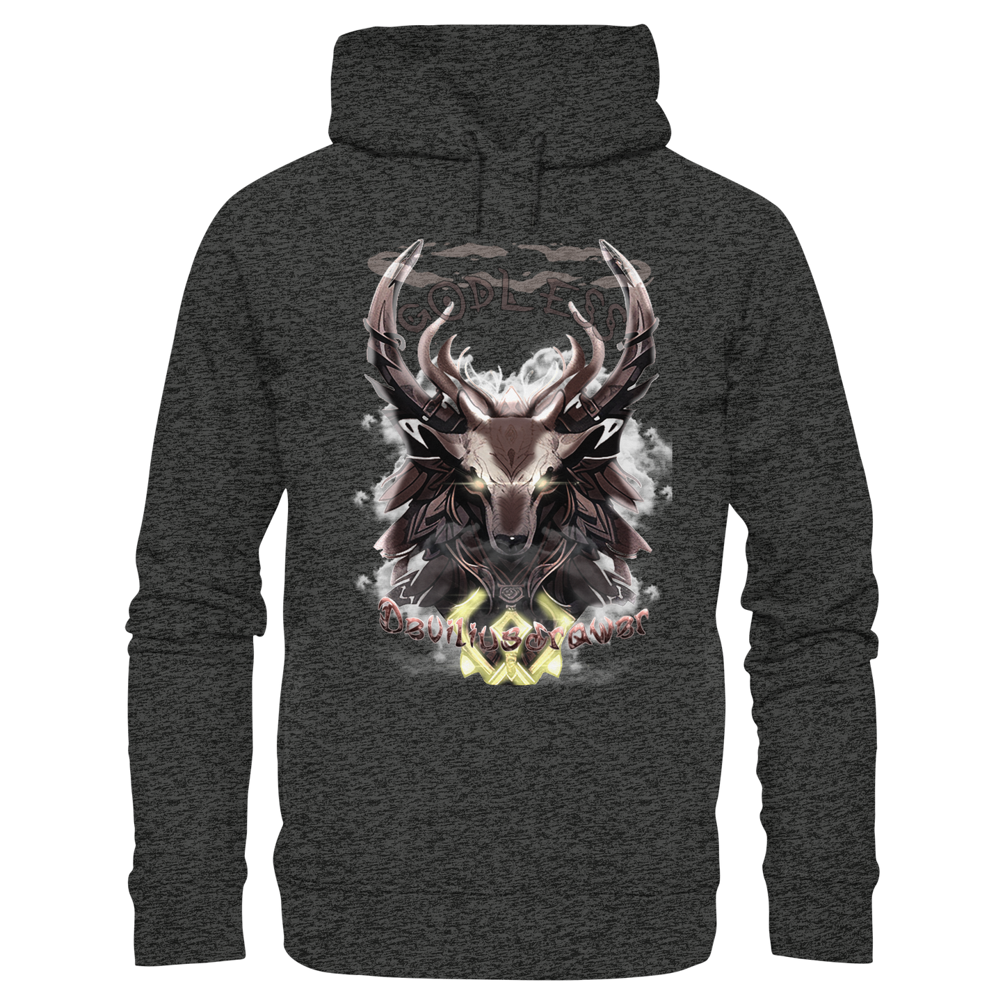 Deviliusdrawer Godless Deer - Organic Fashion Hoodie
