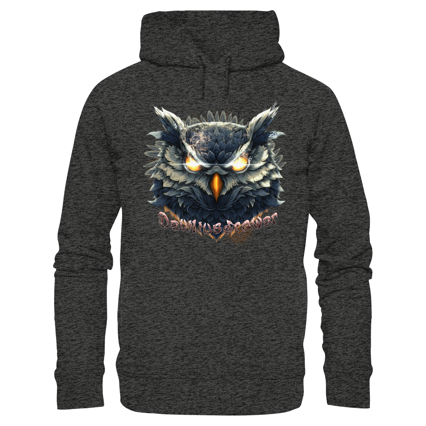 Deviliusdrawer Dark Fire Owl - Organic Fashion Hoodie