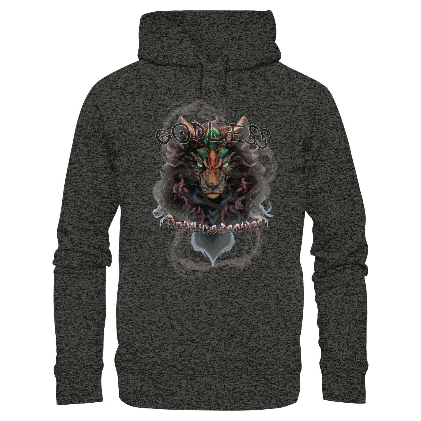 Deviliusdrawer Godless Wolf - Organic Fashion Hoodie