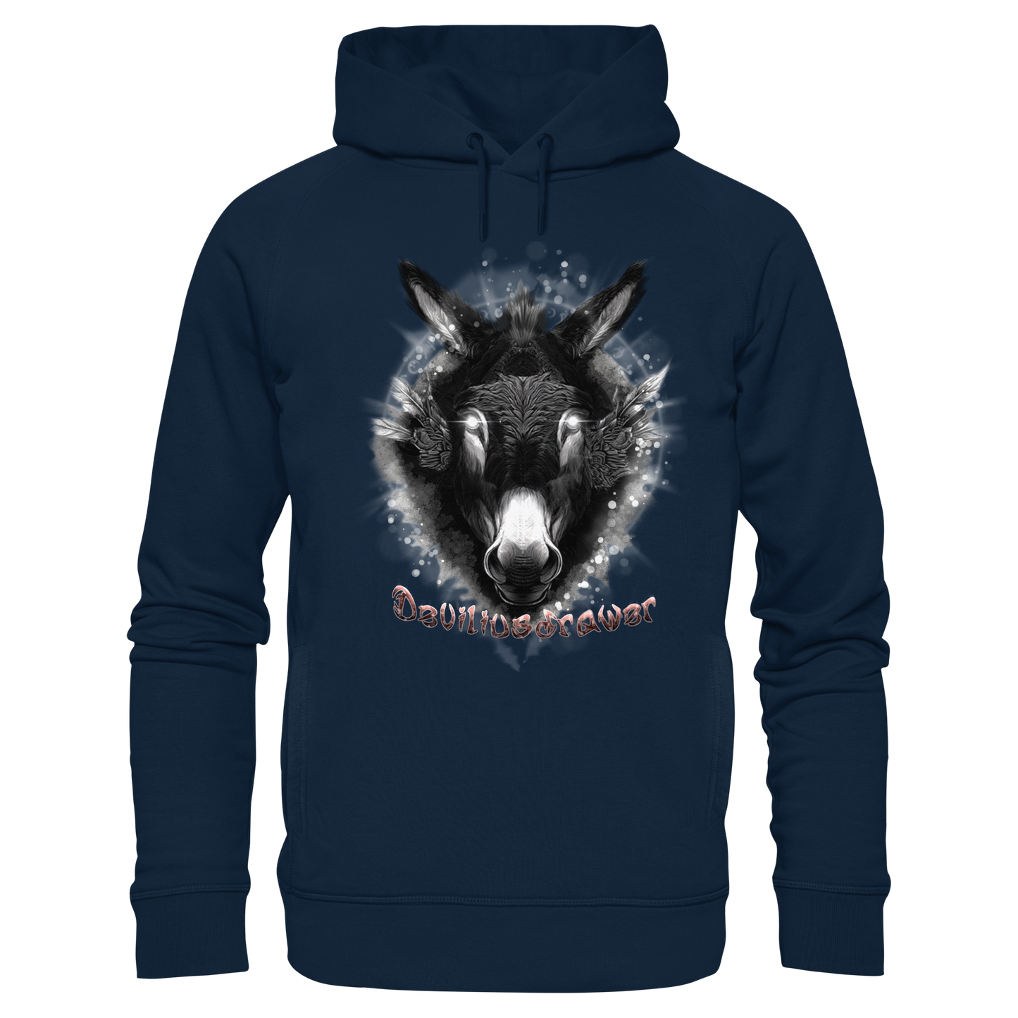 Deviliusdrawer Glowing Donkey - Organic Fashion Hoodie