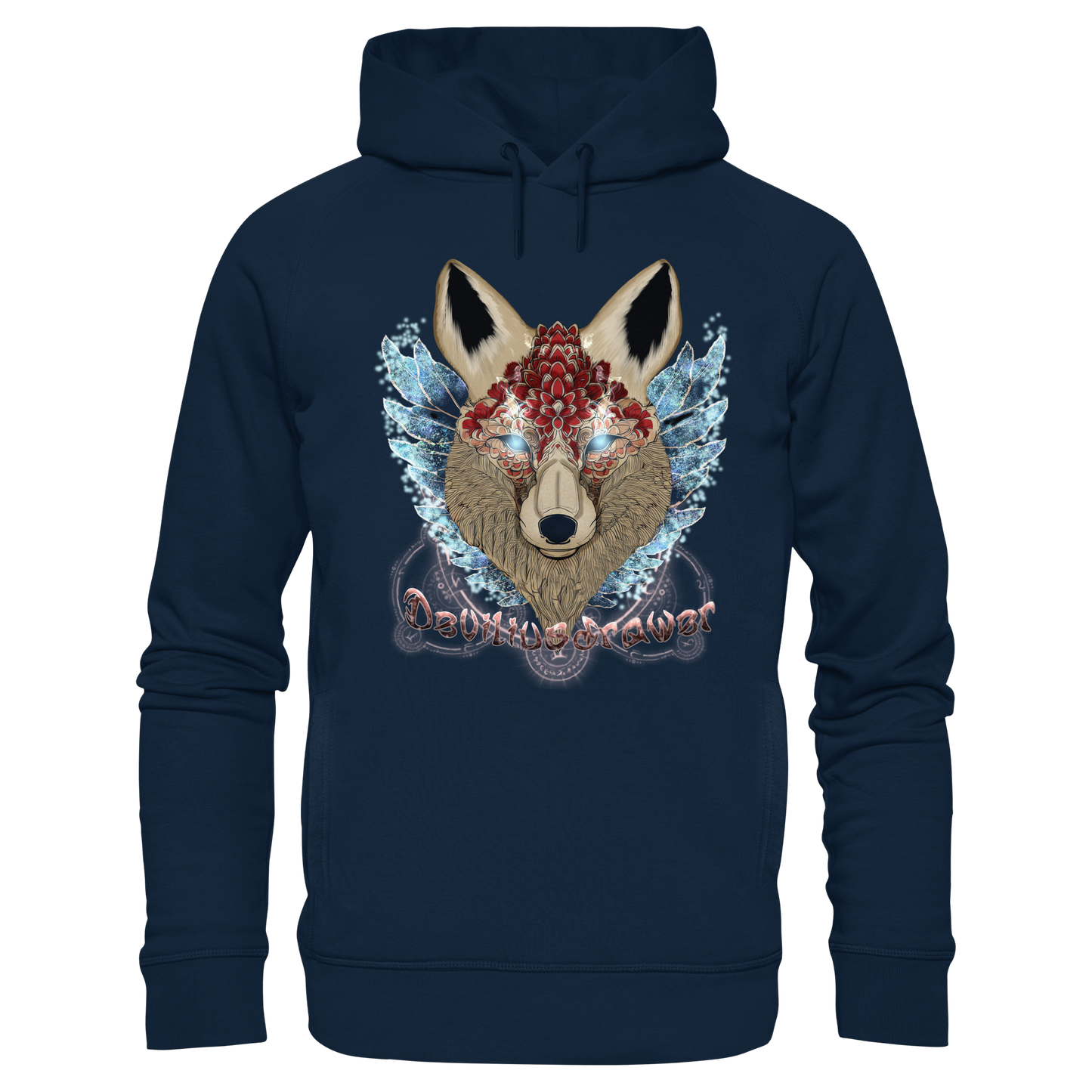 Deviliusdrawer Diamond Kitsune - Organic Fashion Hoodie