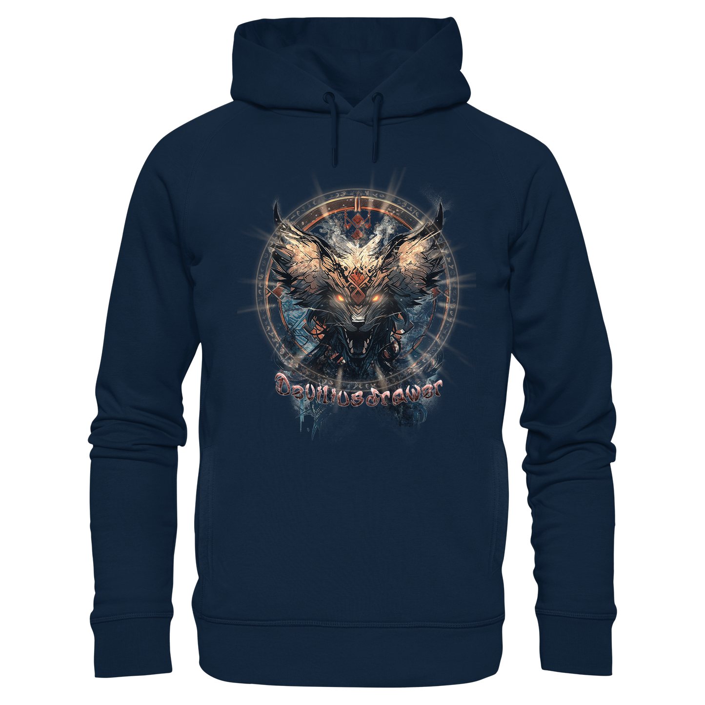 Deviliusdrawer Dark Magic Wolf - Organic Fashion Hoodie