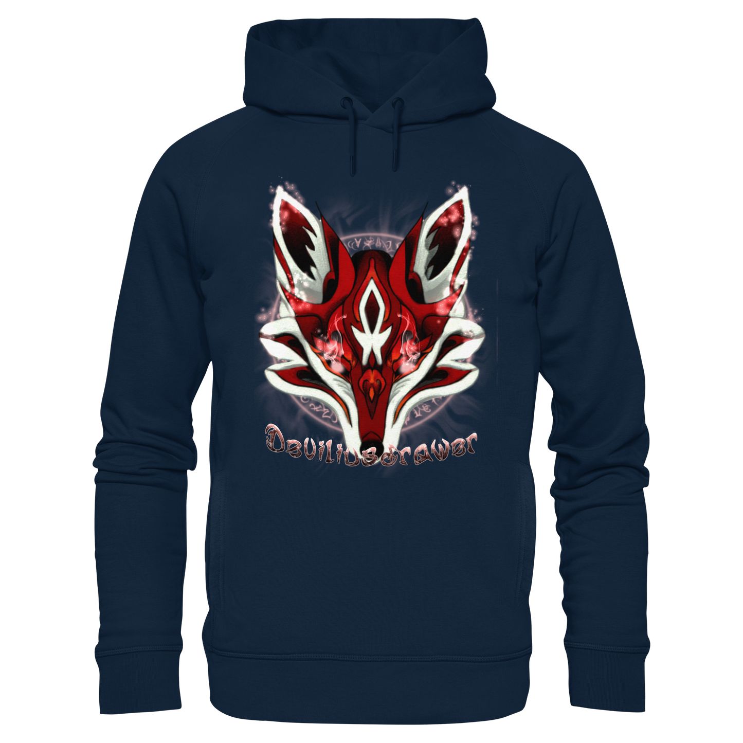 Deviliusdrawer Red Eyed Fox - Organic Fashion Hoodie