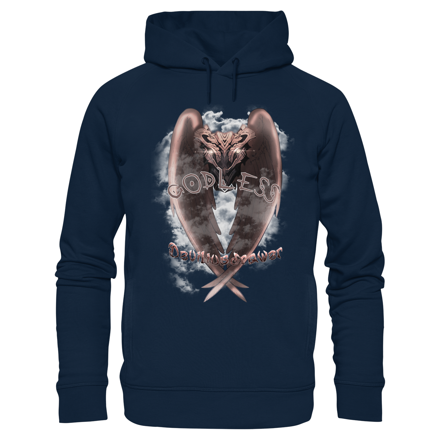 Deviliusdrawer Godless Owl - Organic Fashion Hoodie