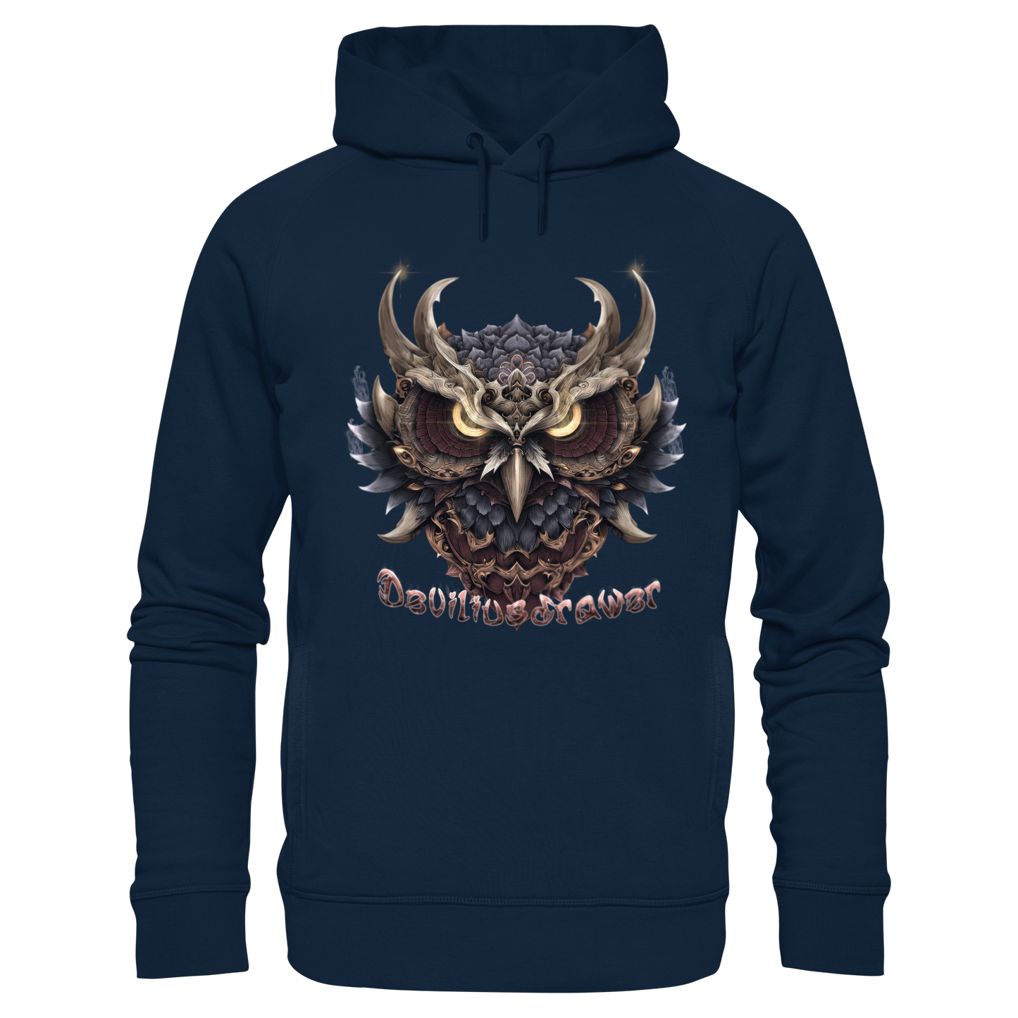 Deviliusdrawer Golden Owl - Organic Fashion Hoodie