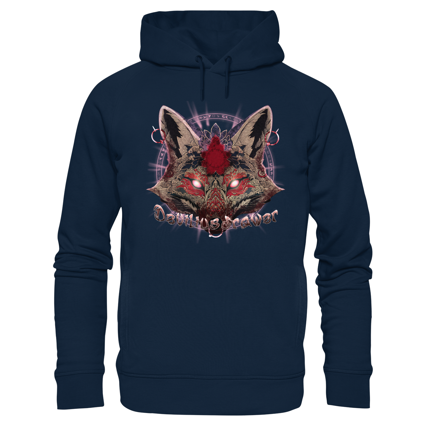 Deviliusdrawer Demon Kitsune - Organic Fashion Hoodie