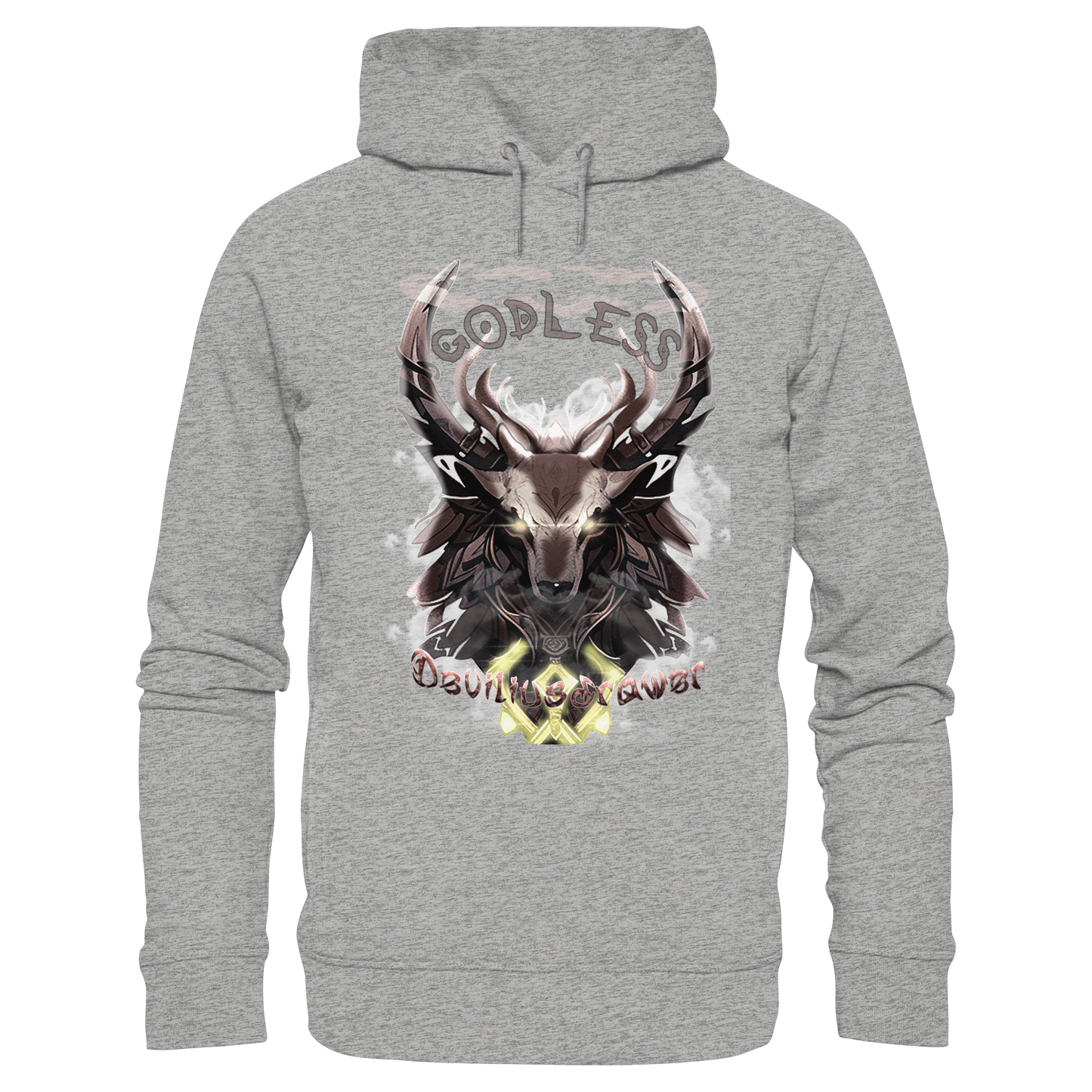Deviliusdrawer Godless Deer - Organic Fashion Hoodie
