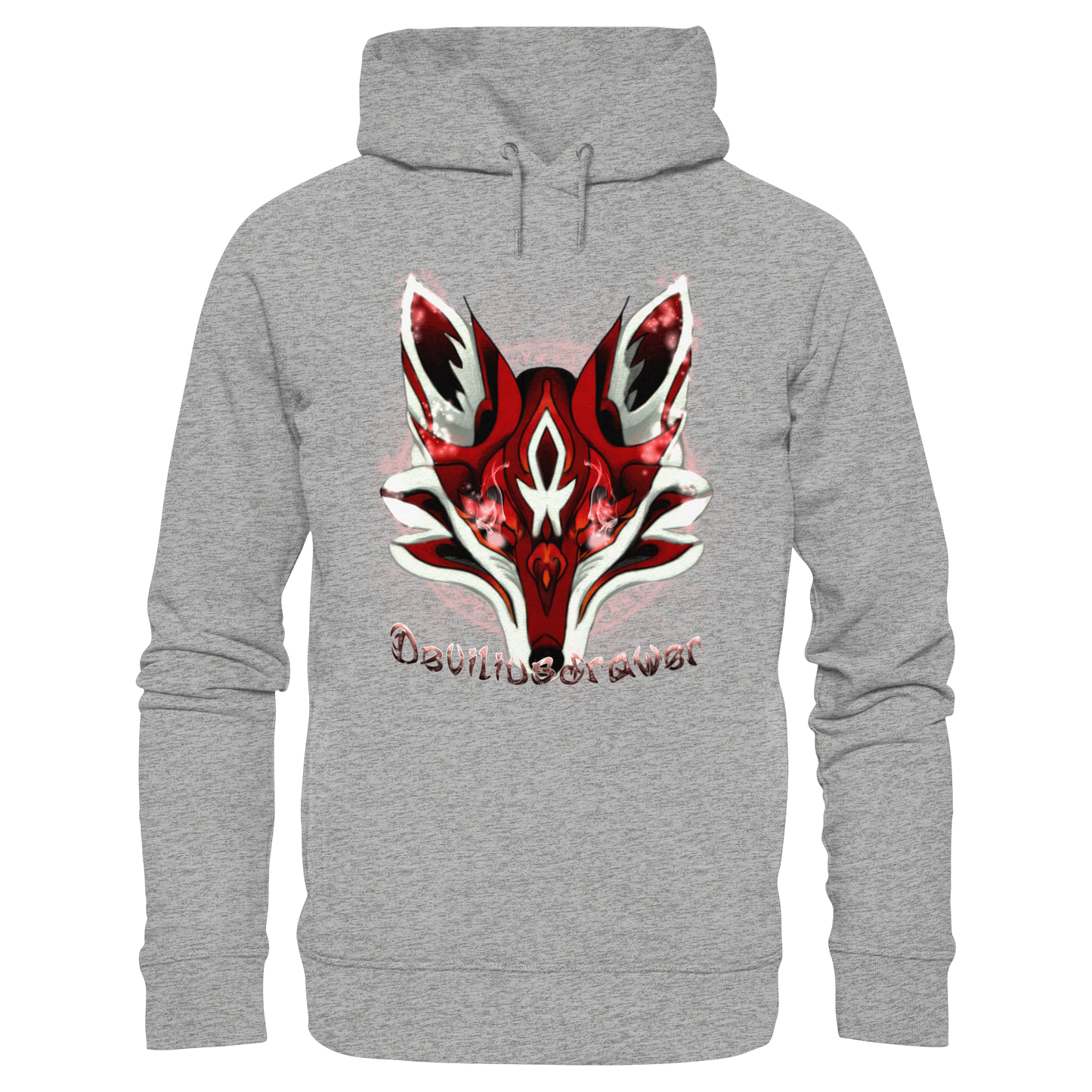 Deviliusdrawer Red Eyed Fox - Organic Fashion Hoodie