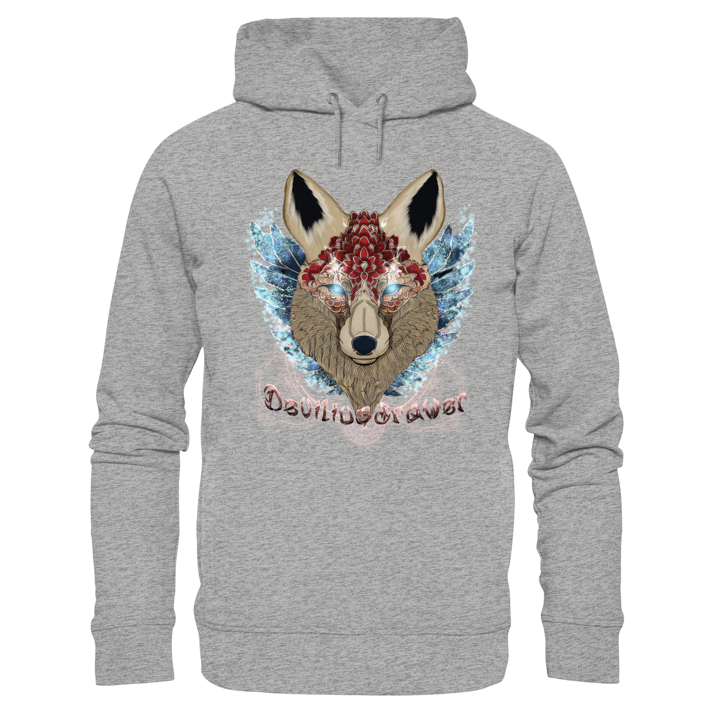 Deviliusdrawer Diamond Kitsune - Organic Fashion Hoodie