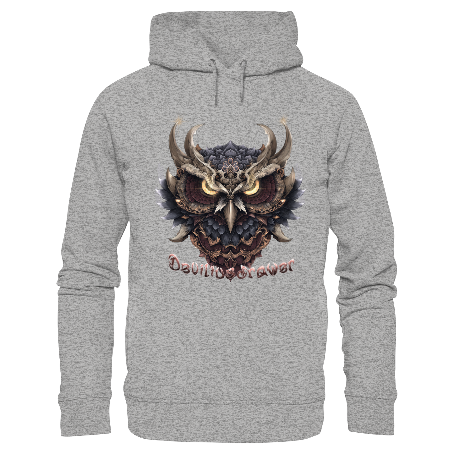 Deviliusdrawer Golden Owl - Organic Fashion Hoodie