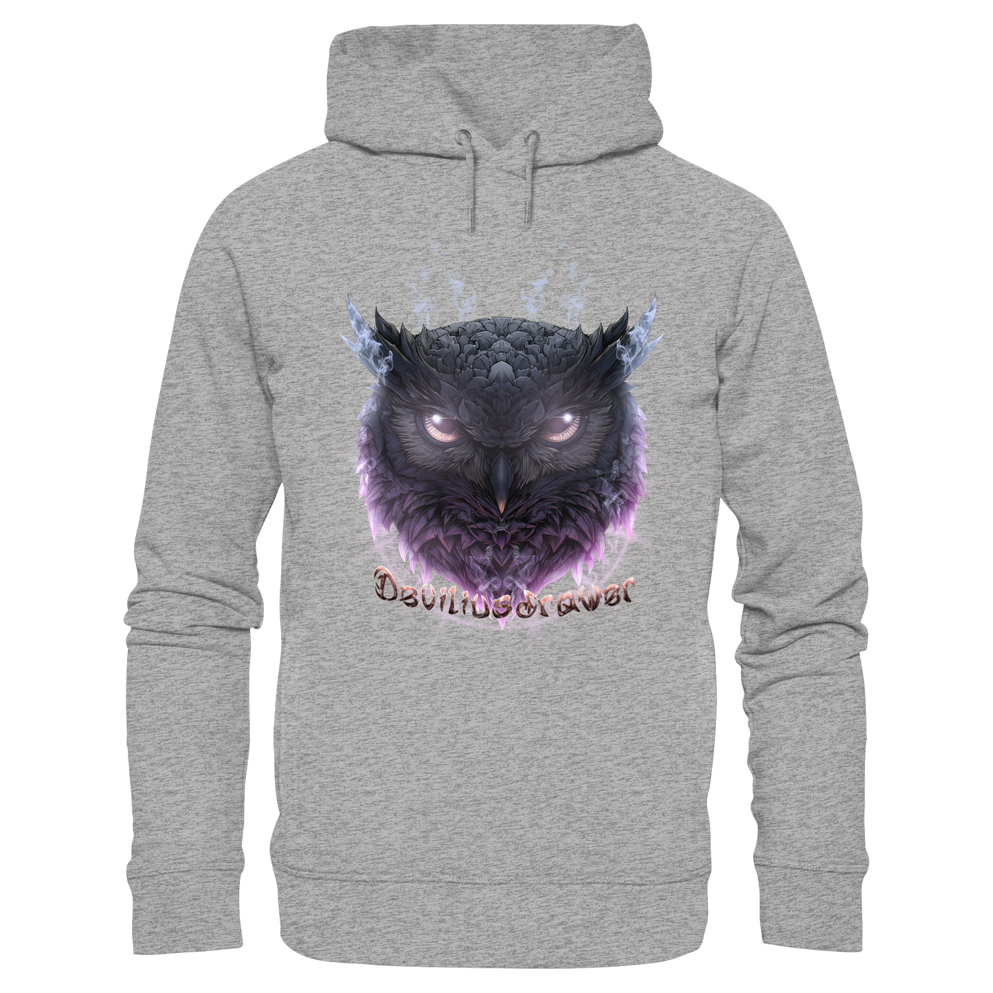 Deviliusdrawer Darkness Owl - Organic Fashion Hoodie