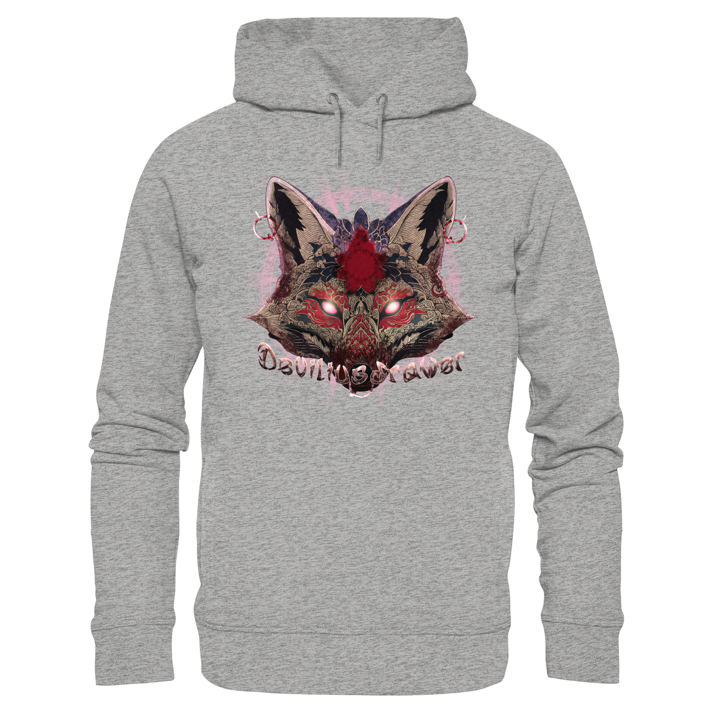 Deviliusdrawer Demon Kitsune - Organic Fashion Hoodie