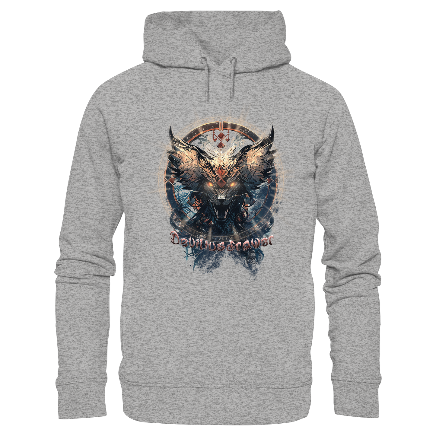 Deviliusdrawer Dark Magic Wolf - Organic Fashion Hoodie