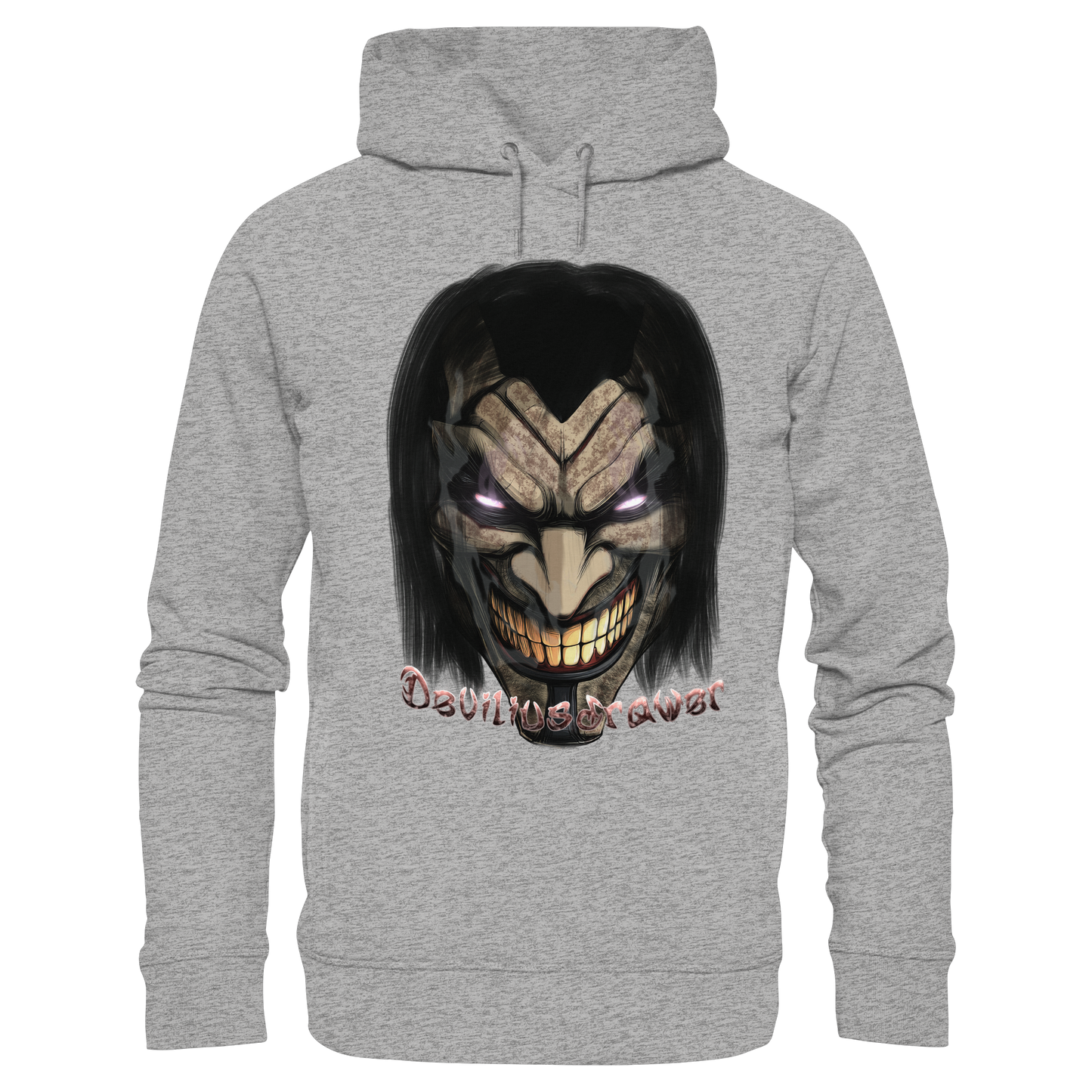 Deviliusdrawer Smiling Devil - Organic Fashion Hoodie