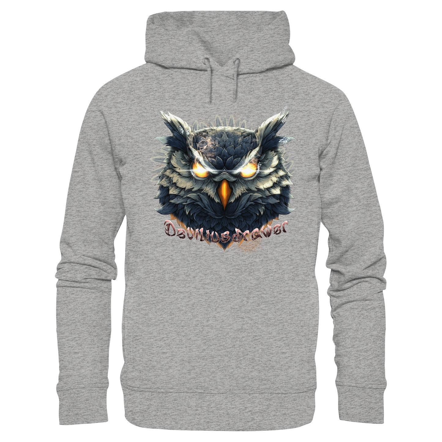 Deviliusdrawer Dark Fire Owl - Organic Fashion Hoodie
