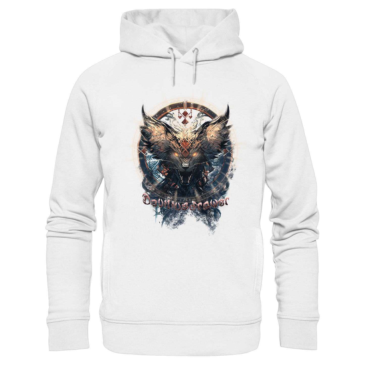 Deviliusdrawer Dark Magic Wolf - Organic Fashion Hoodie