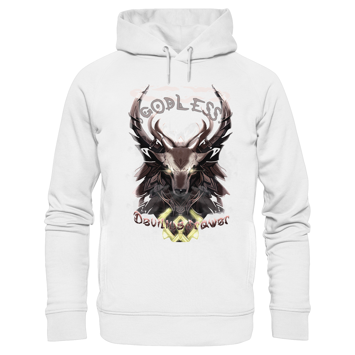 Deviliusdrawer Godless Deer - Organic Fashion Hoodie
