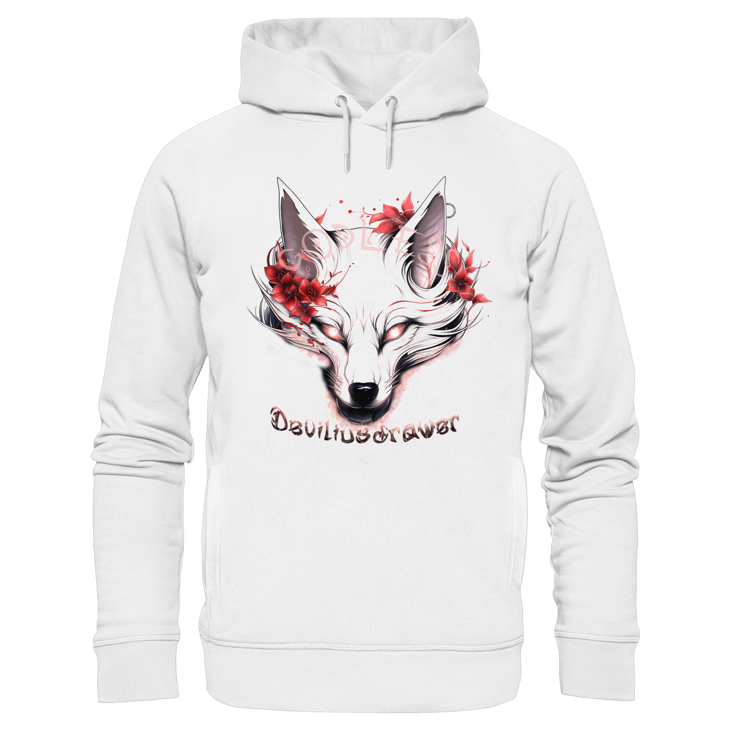 Deviliusdrawer Kitsune Wolf - Organic Fashion Hoodie