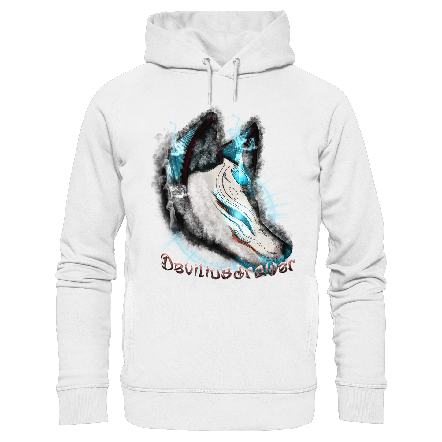 Deviliusdrawer Darkness Kitsune - Organic Fashion Hoodie