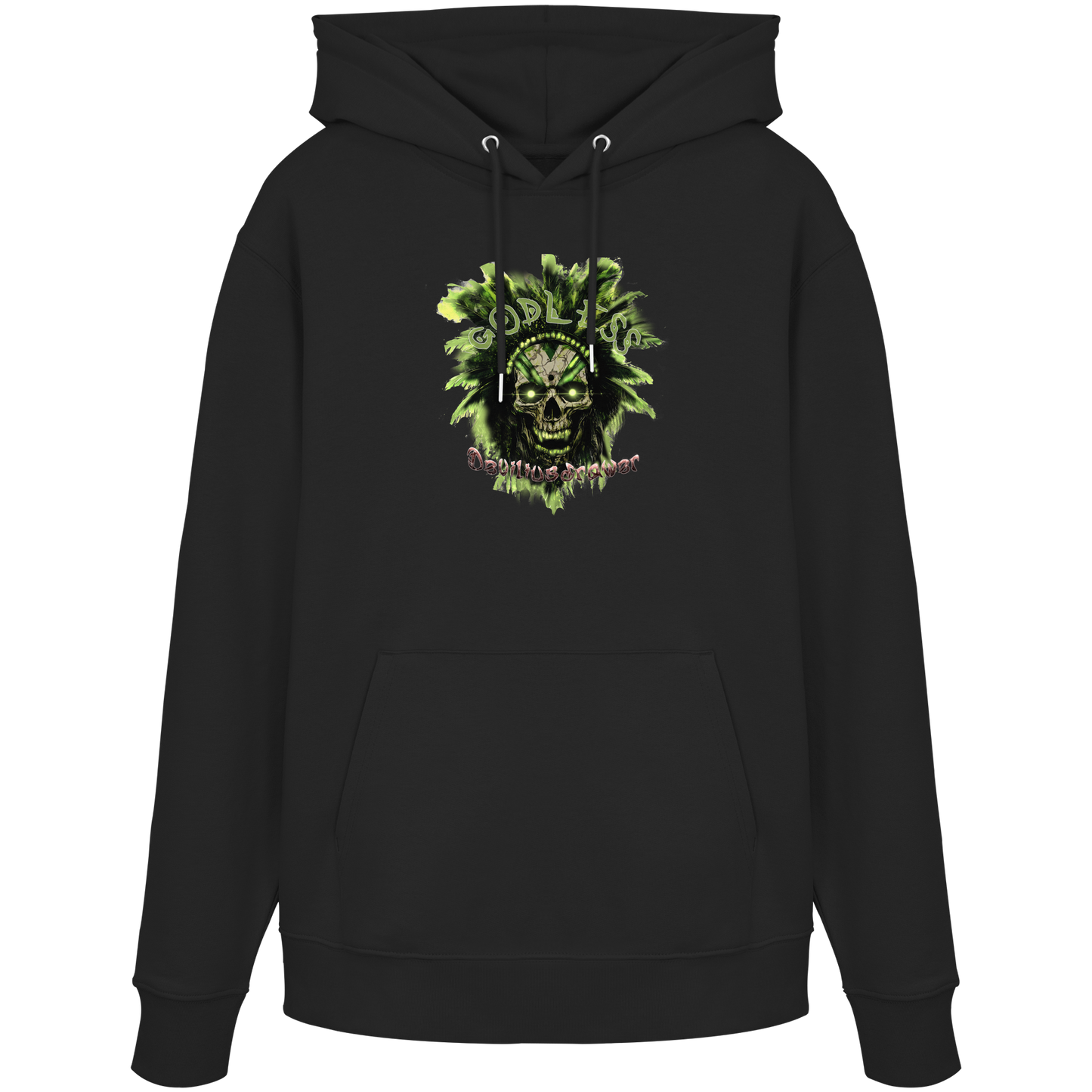 Deviliusdrawer Godless Skull - Organic Hoodie