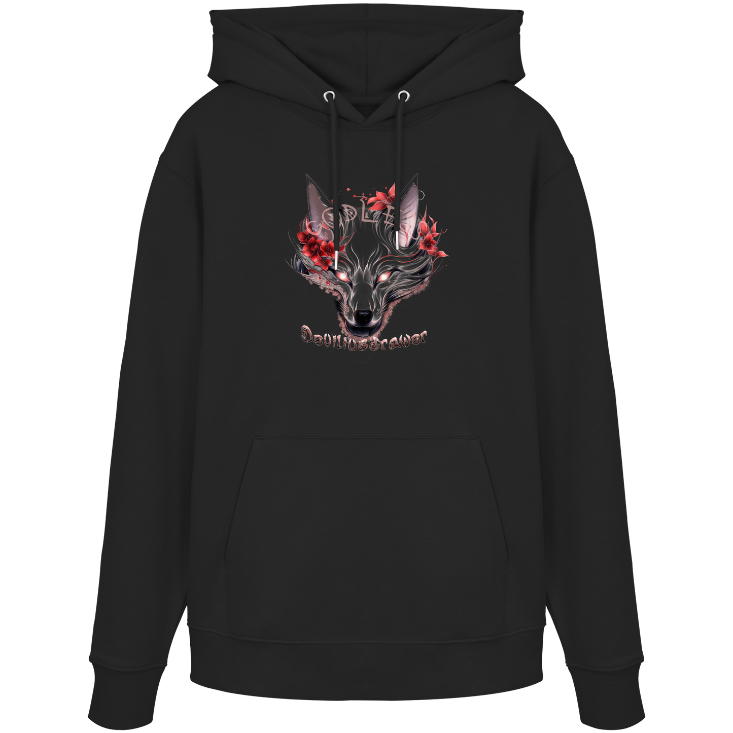 Deviliusdrawer Kitsune Wolf - Organic Hoodie