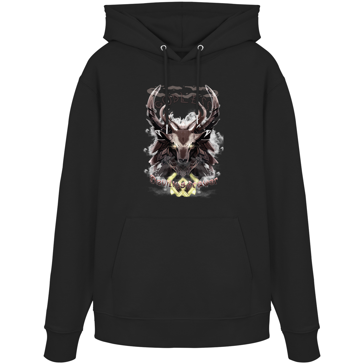 Deviliusdrawer Godless Deer - Organic Hoodie