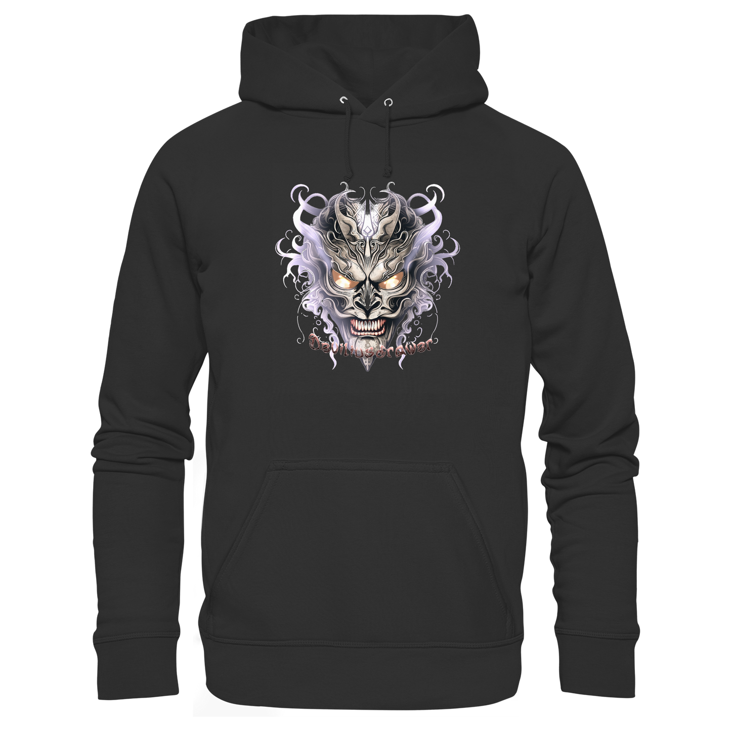 Deviliusdrawer Demon Mask Violet - Organic Hoodie