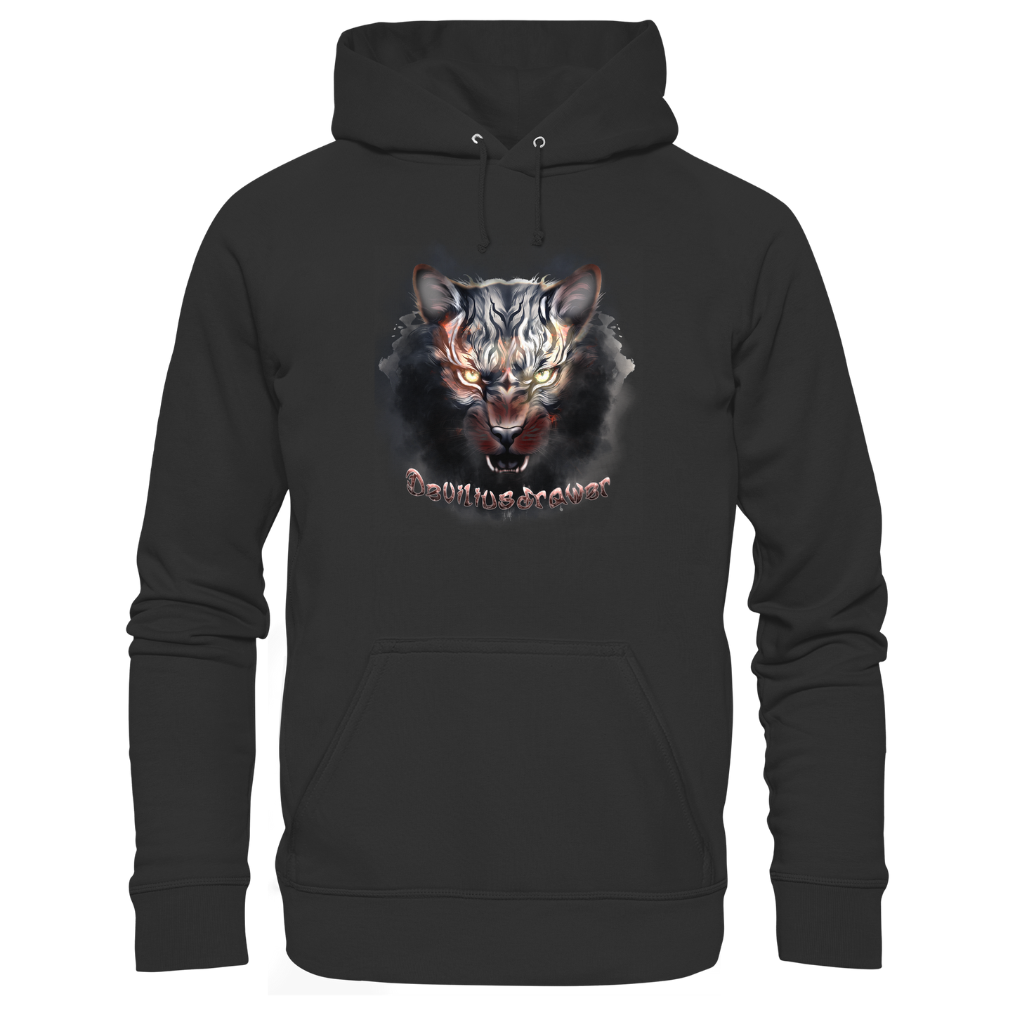 Deviliusdrawer Smoke Tiger - Organic Hoodie