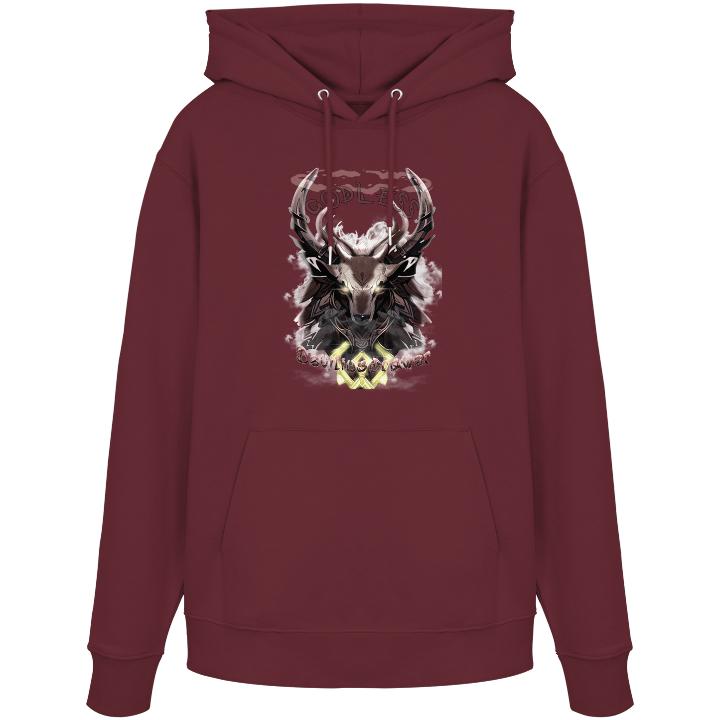 Deviliusdrawer Godless Deer - Organic Hoodie