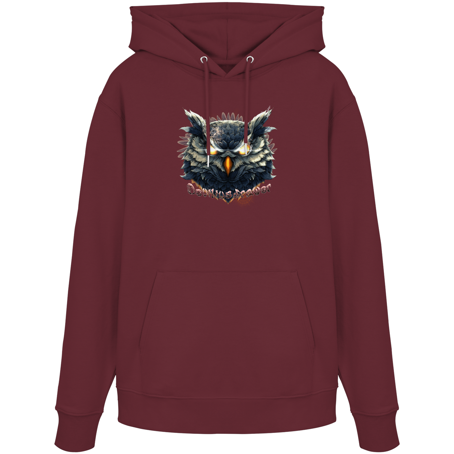 Deviliusdrawer Dark Fire Owl - Organic Hoodie