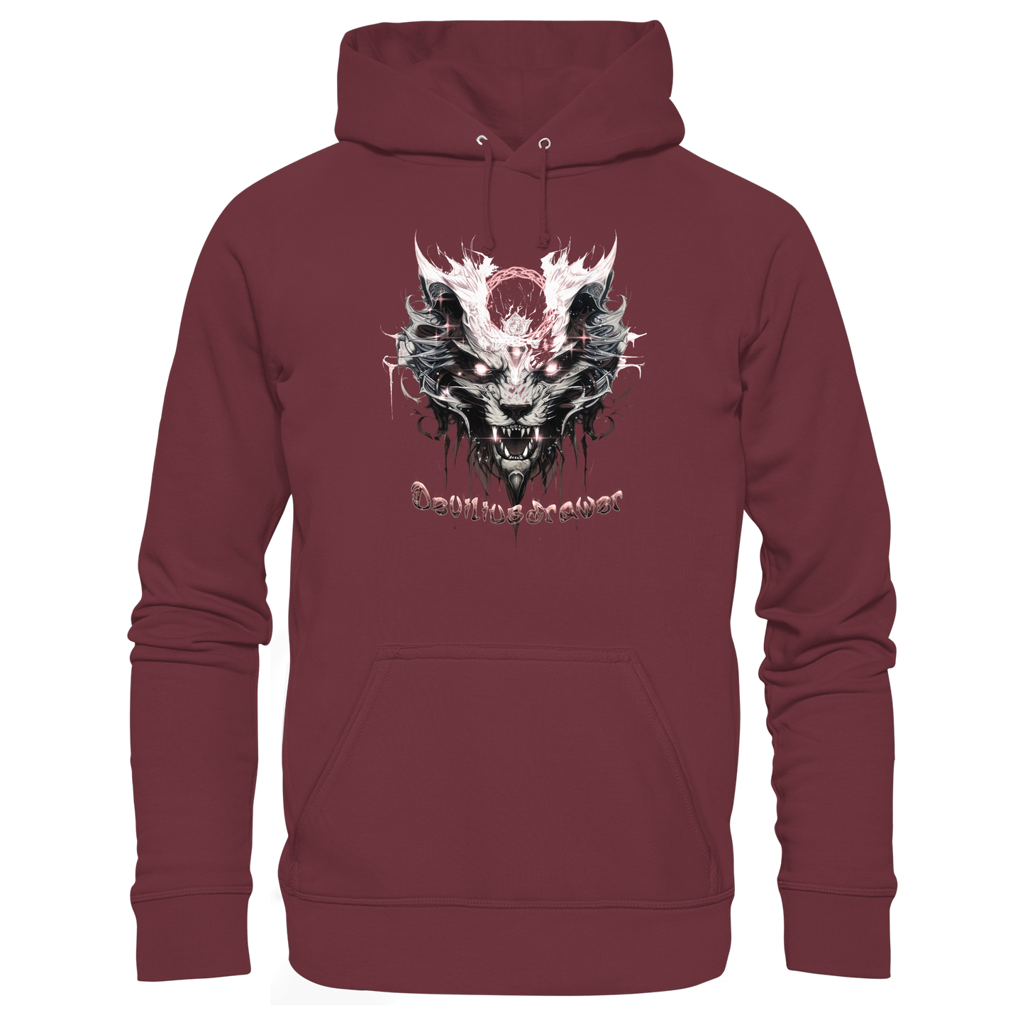 Deviliusdrawer Demonic Glow Cat - Organic Hoodie