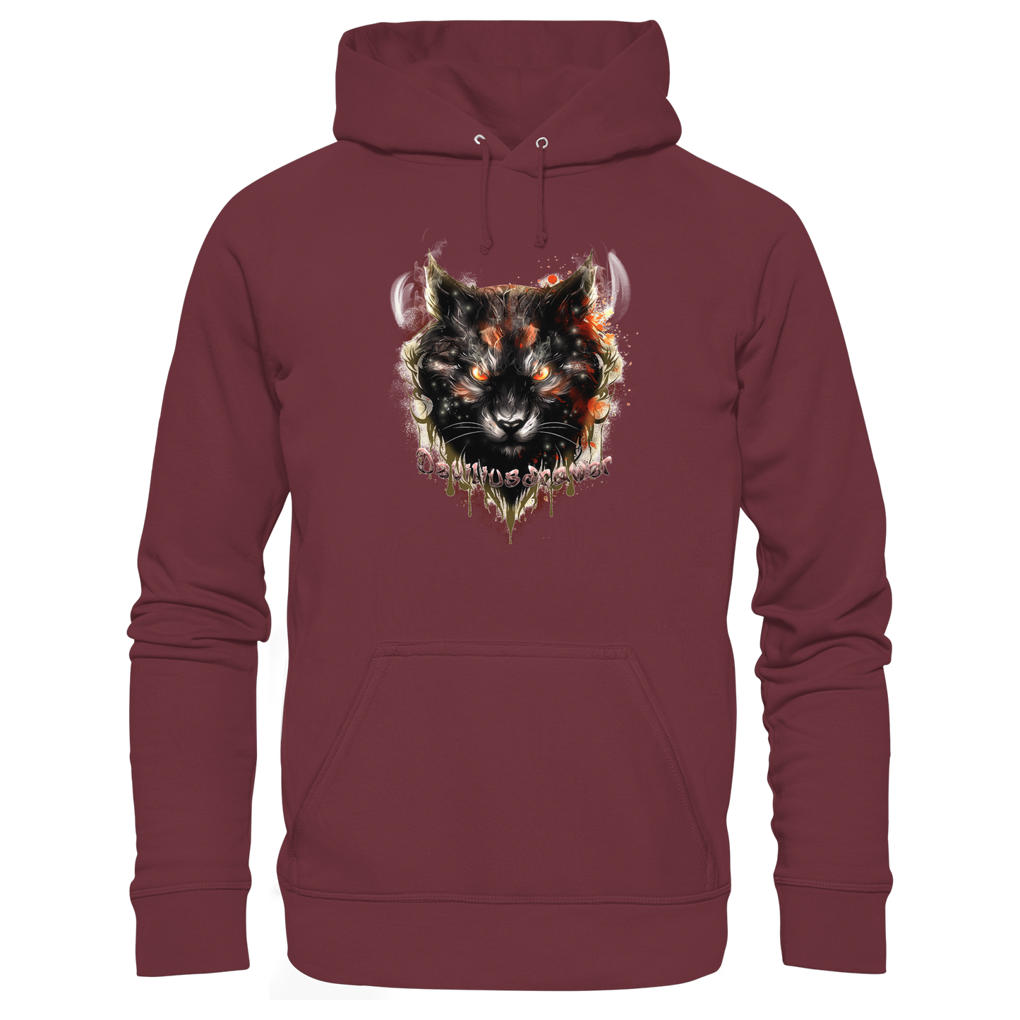 Deviliusdrawer Red Devil Cat - Organic Hoodie