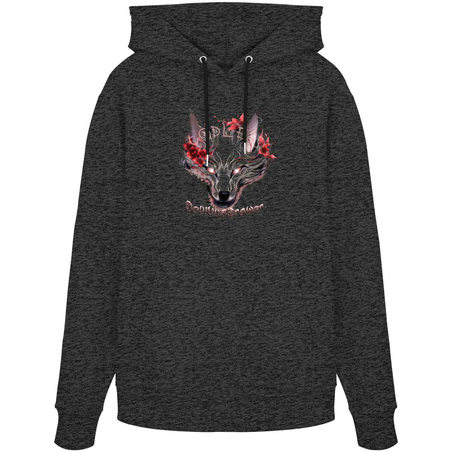 Deviliusdrawer Kitsune Wolf - Organic Hoodie