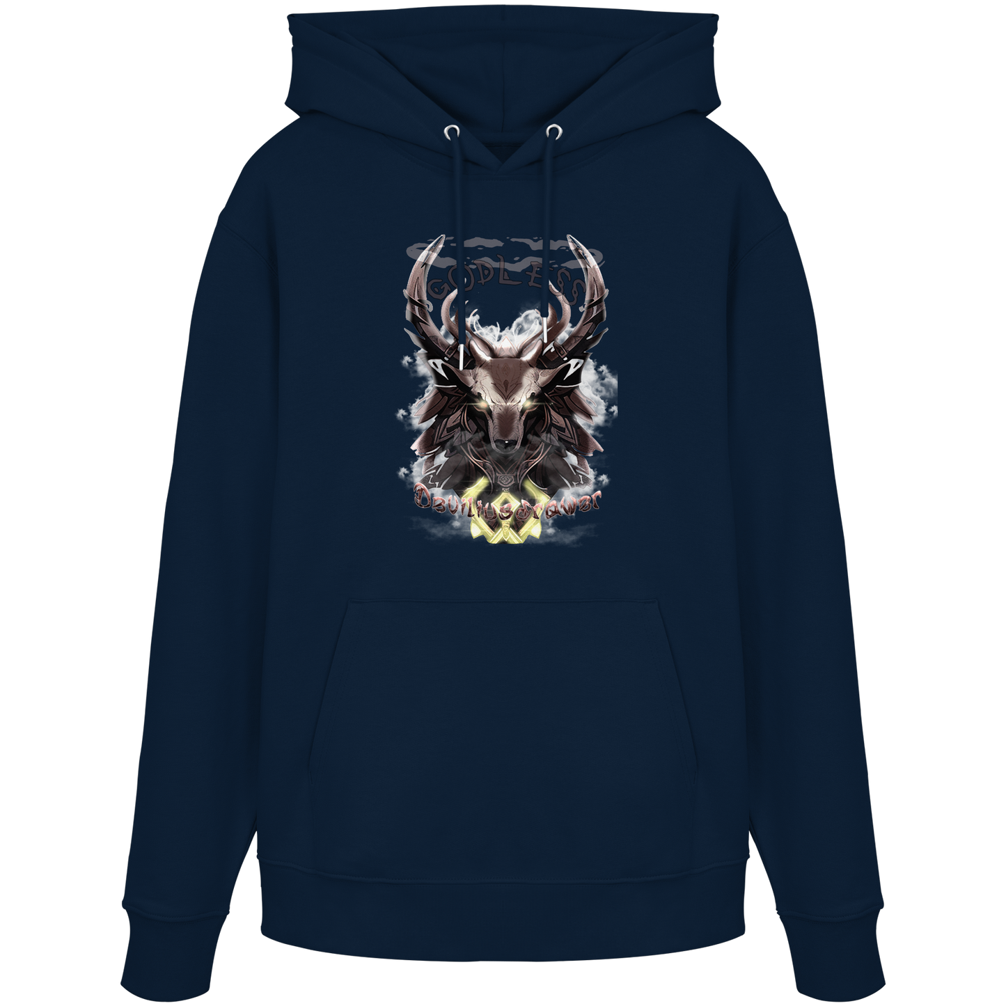 Deviliusdrawer Godless Deer - Organic Hoodie