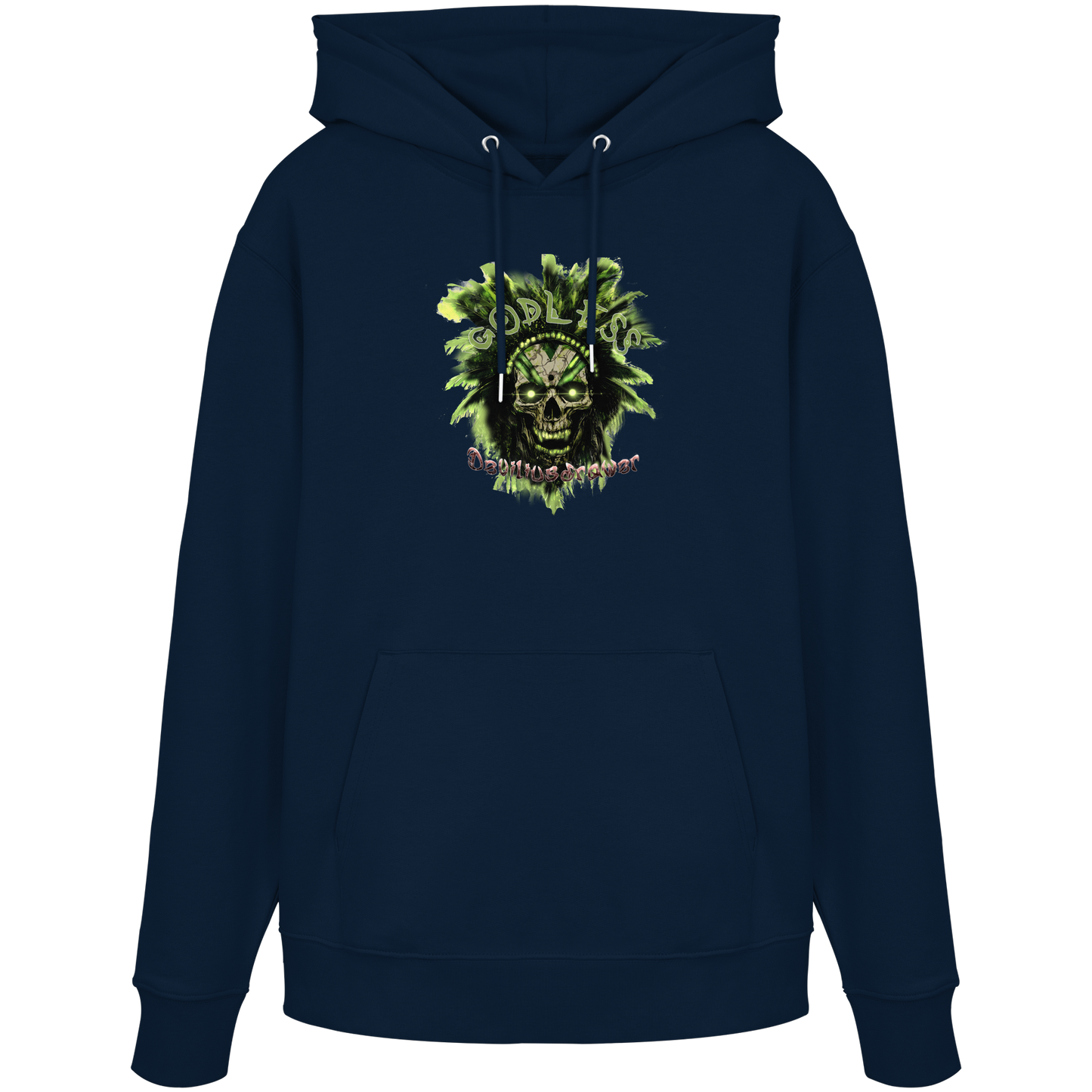 Deviliusdrawer Godless Skull - Organic Hoodie