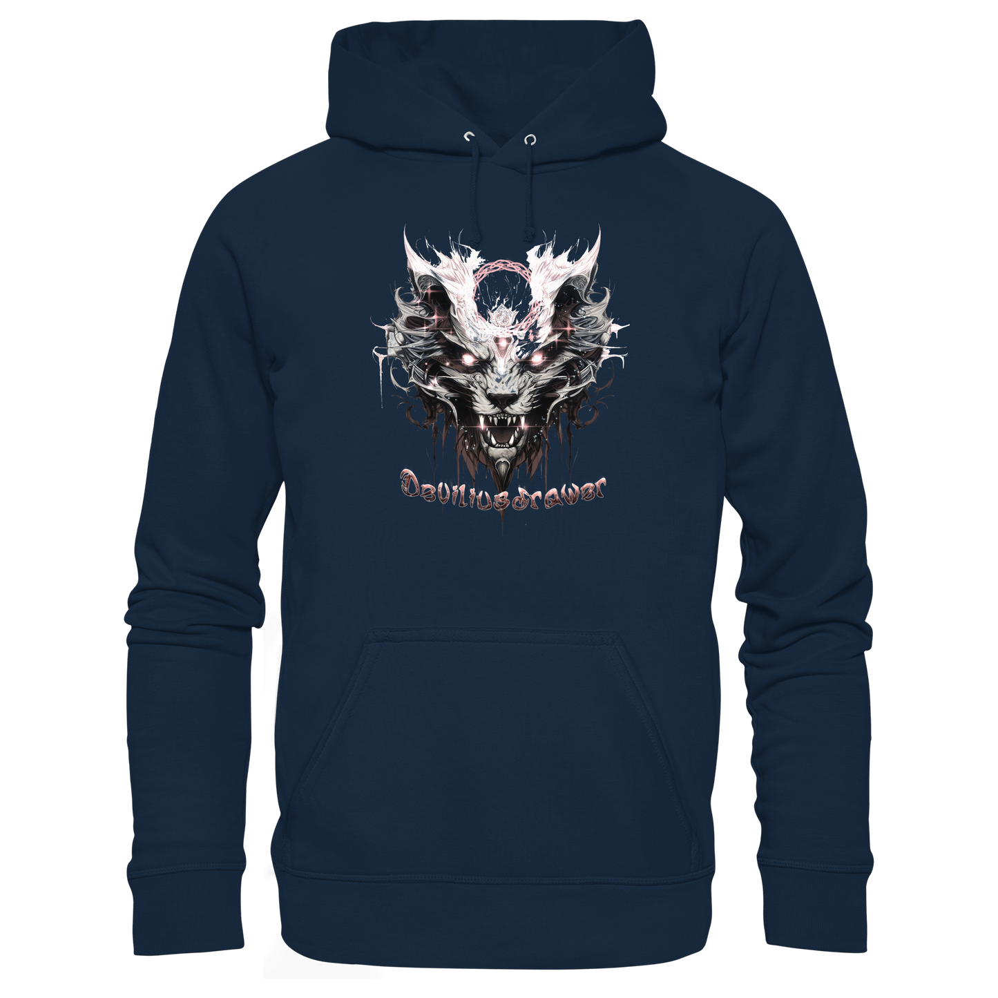 Deviliusdrawer Demonic Glow Cat - Organic Hoodie